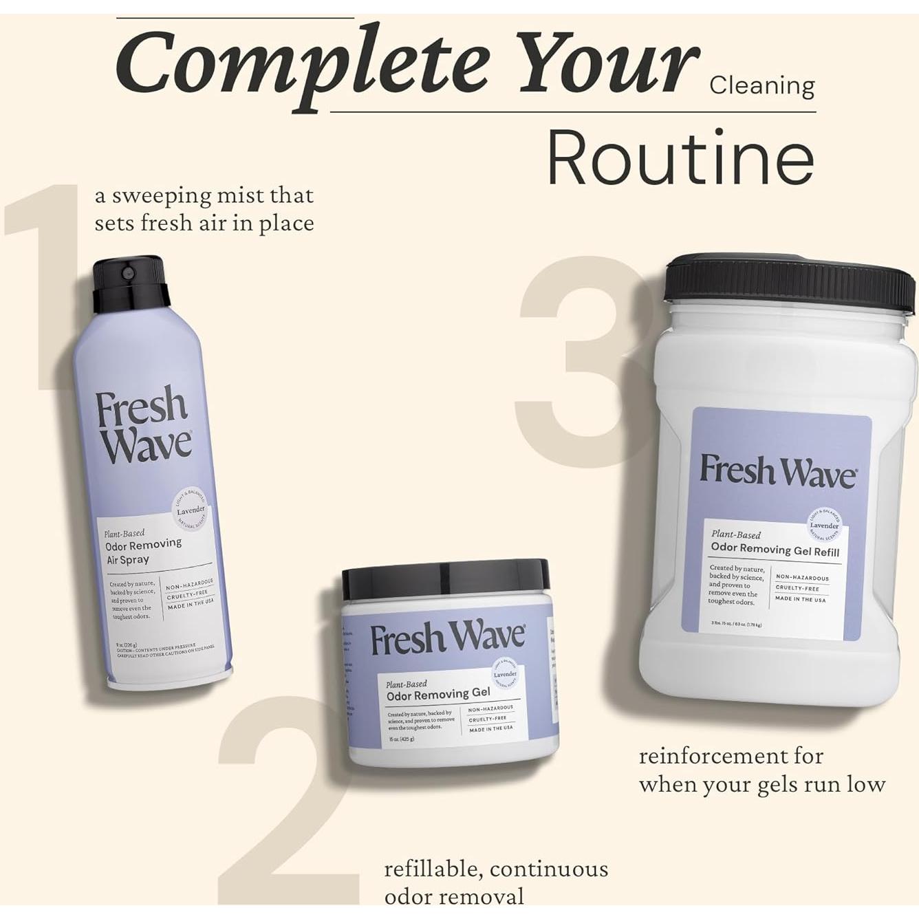 Recarga Gel Eliminador de Olores Fresh Wave Lavanda 1.89L