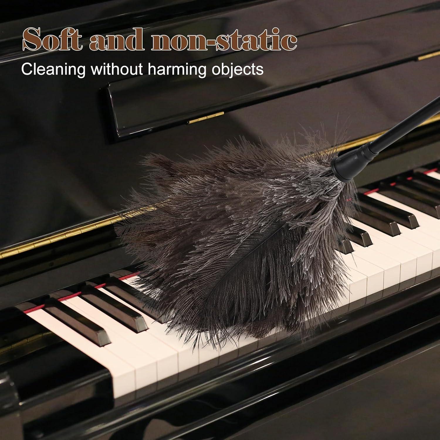 Plumero de Avestruz Daieeparty 37.8 cm Mango Plástico