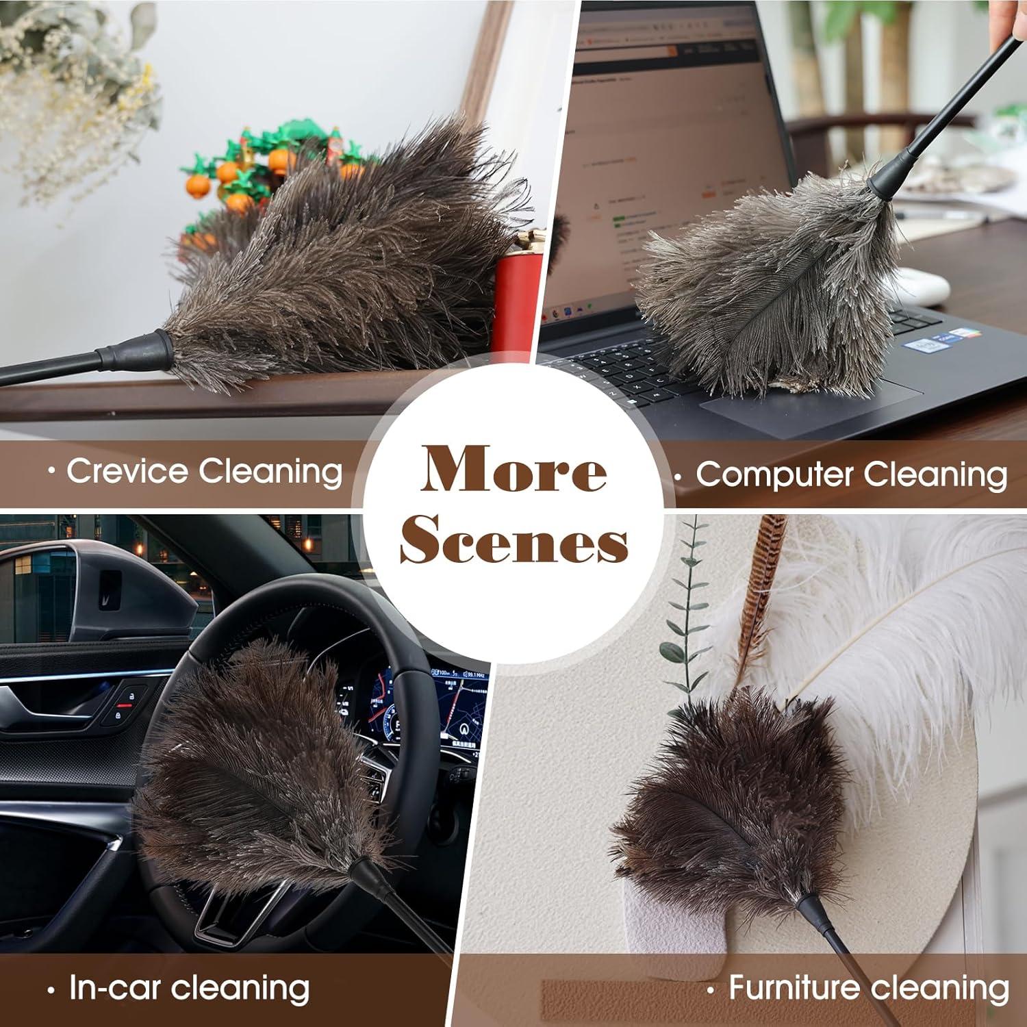 Plumero de Avestruz Daieeparty 37.8 cm Mango Plástico