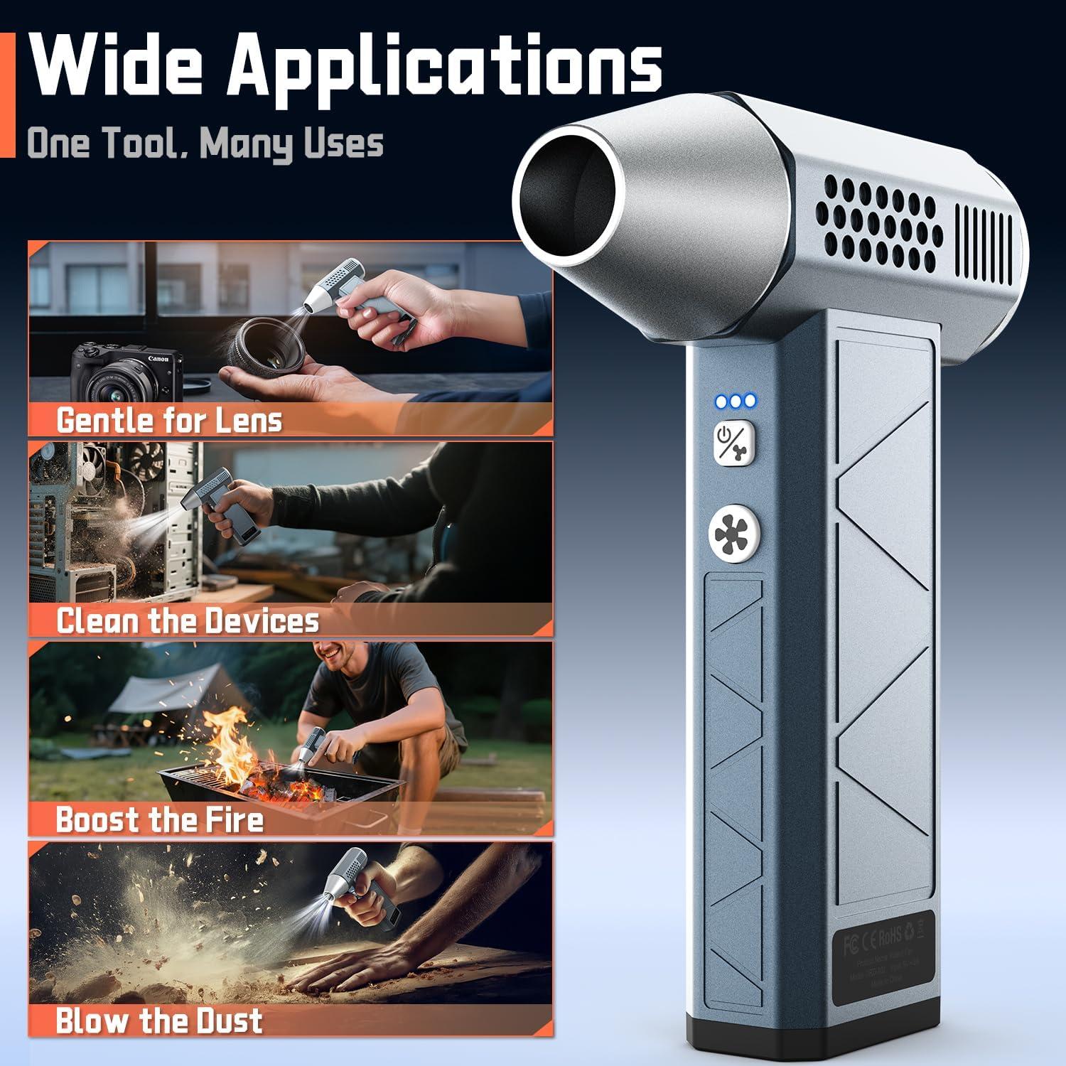 Soplador de Aire Eléctrico WNH 360000RPM 52m/s 4 Velocidades