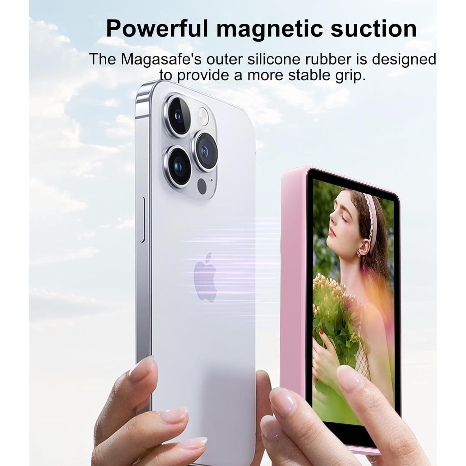 Monitor de Vlog Magnético 4K Rosa para Teléfono iPhone/Android