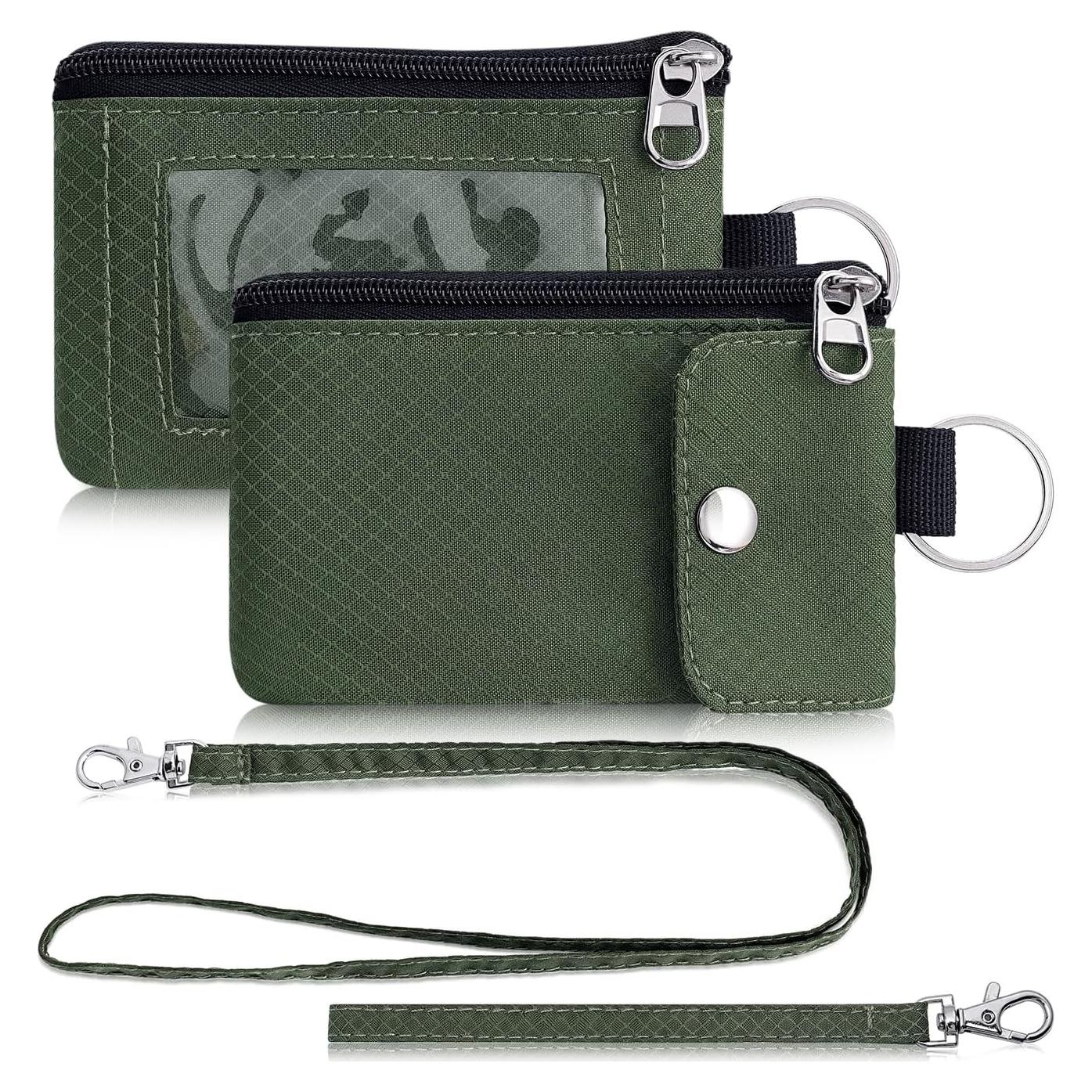 Billetera Minimalista Artpaxy Verde Militar con Bloqueo RFID