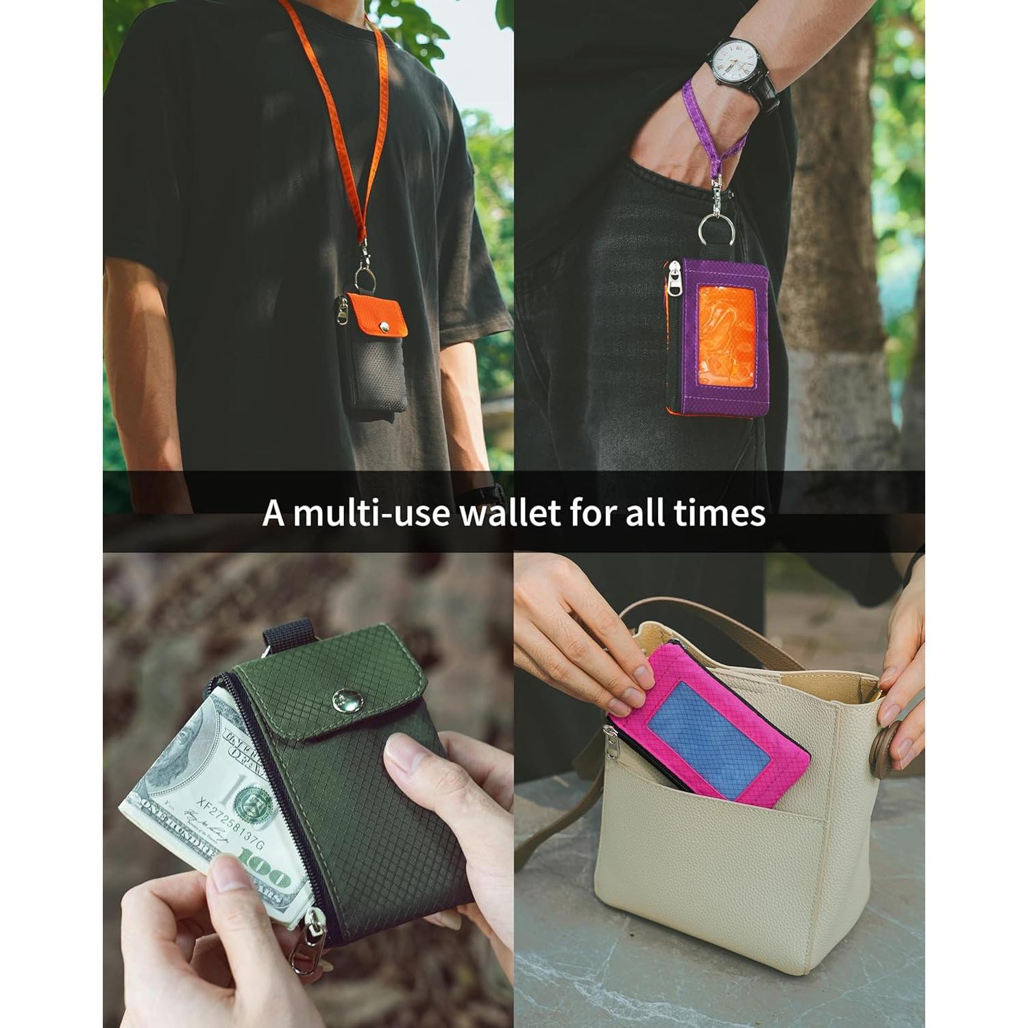 Billetera Minimalista Artpaxy Verde Militar con Bloqueo RFID