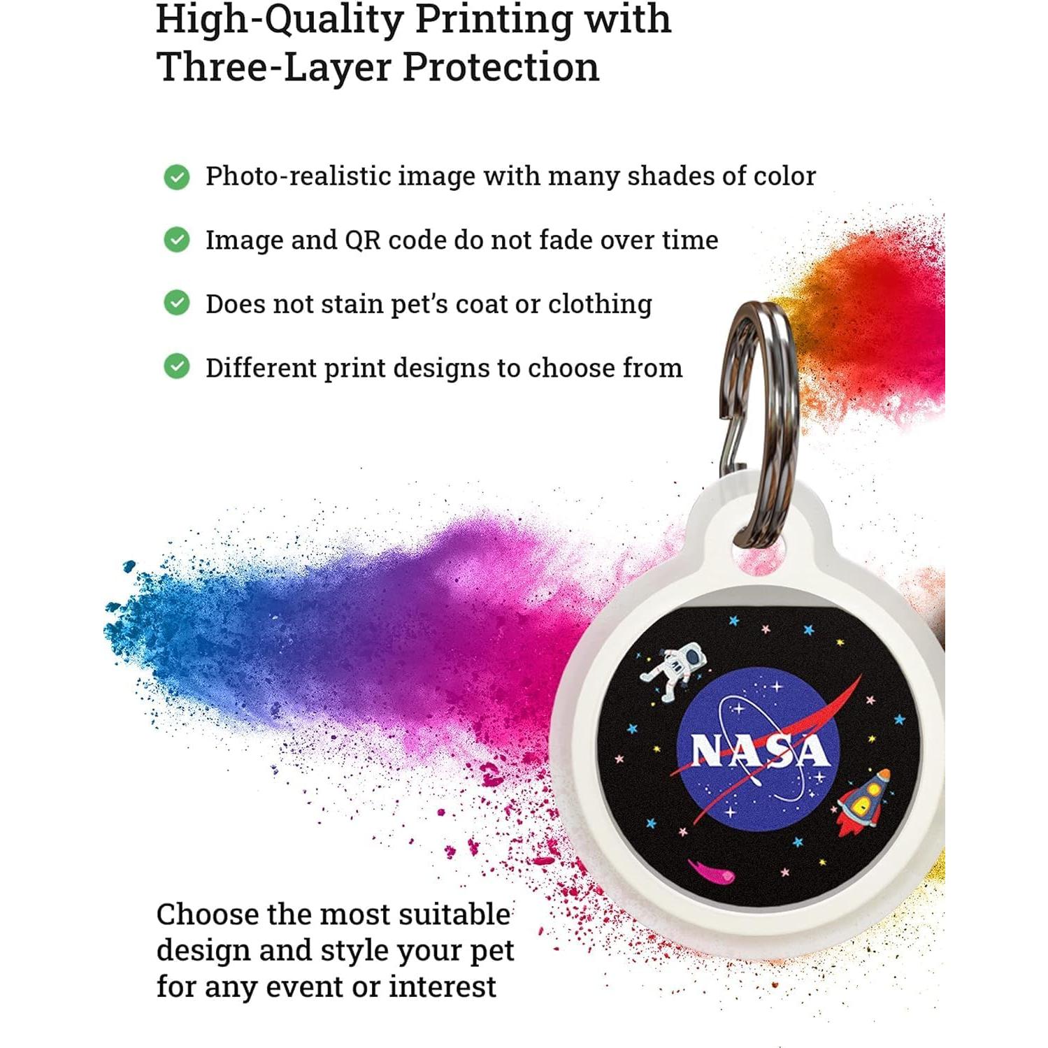 Etiqueta de Identificación QR para Perros WAUDOG Grande Nasa