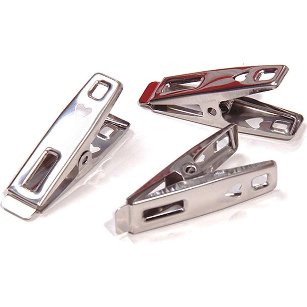 Pinzas de Acero Inoxidable FOMMEN - Paquete de 40 Unidades