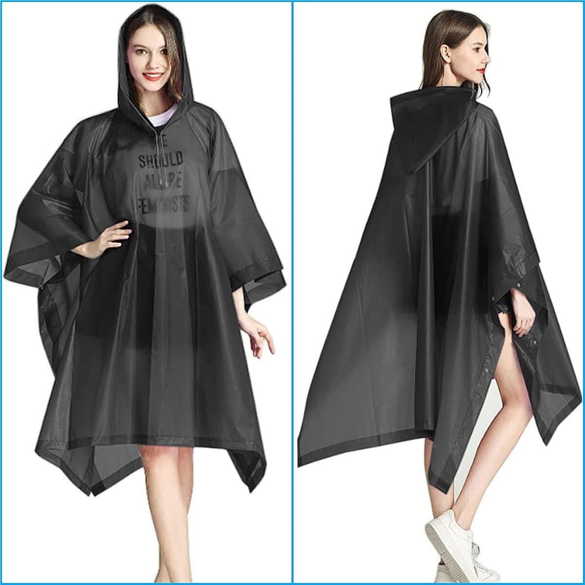 Poncho de Lluvia Reutilizable RUISHYY para Adultos - EVA Impermeable