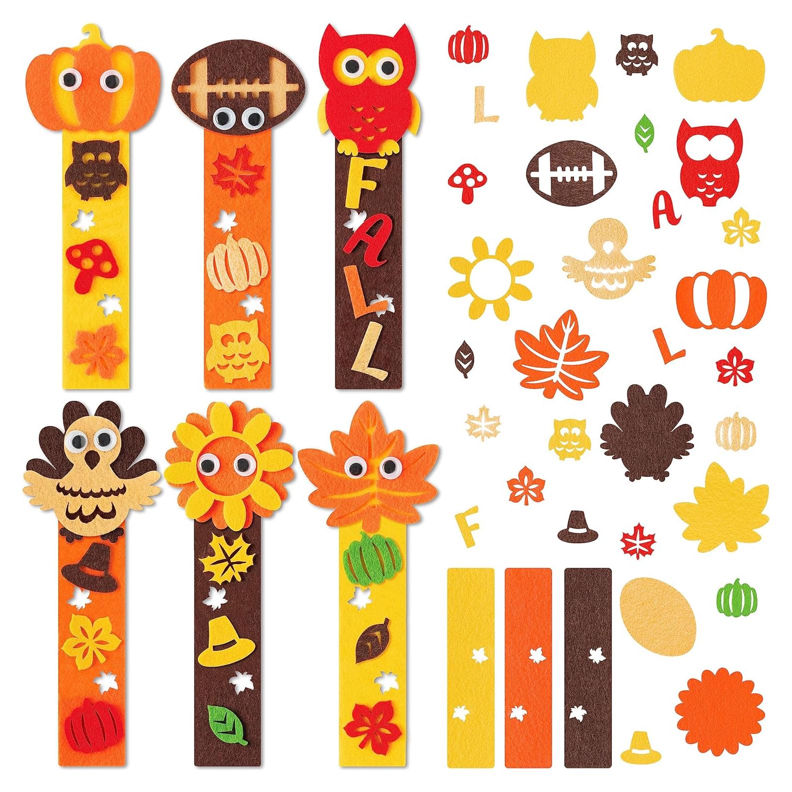 Kit de Manualidades de Marcadores de Otoño HubirdSall 24 Piezas