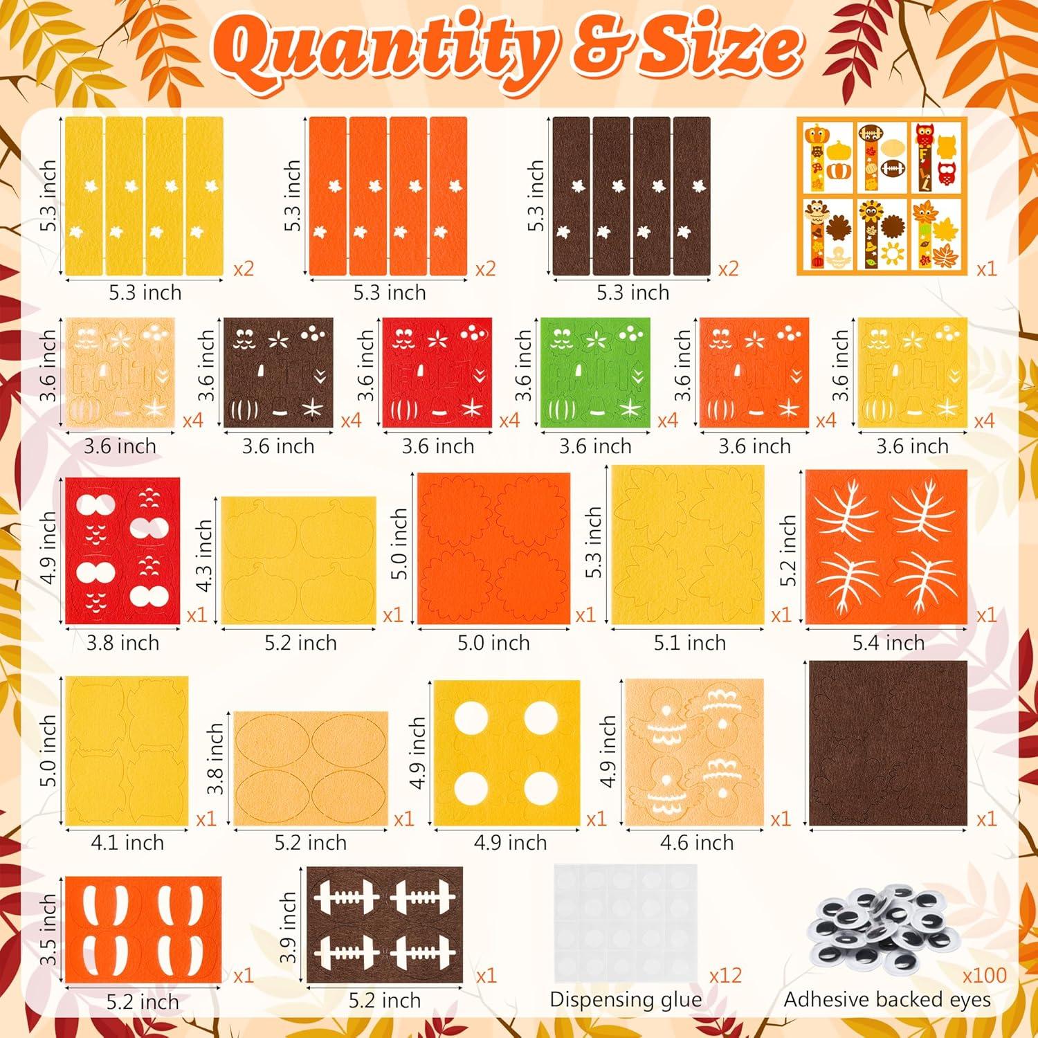 Kit de Manualidades de Marcadores de Otoño HubirdSall 24 Piezas