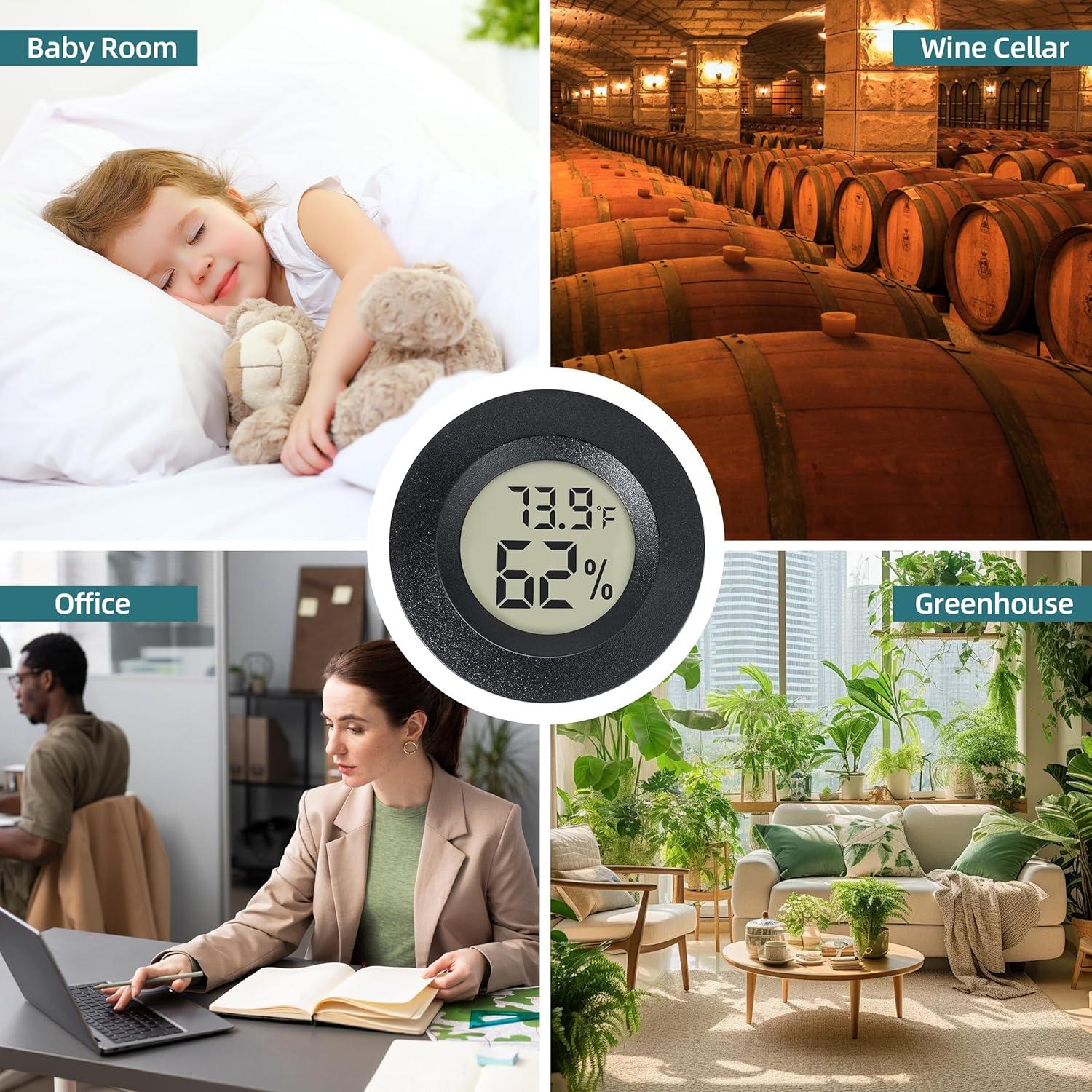 Mini Higrómetro Digital EWPJDK - Paquete de 4 Medidores