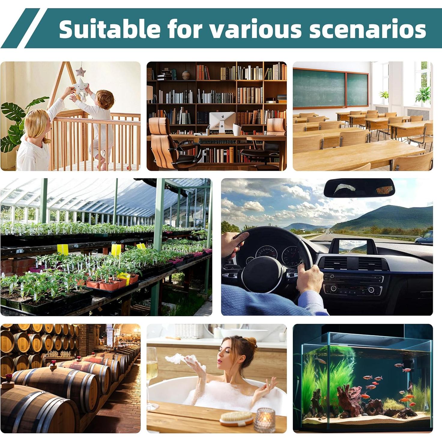 Mini Higrómetro Digital EWPJDK - Paquete de 4 Medidores