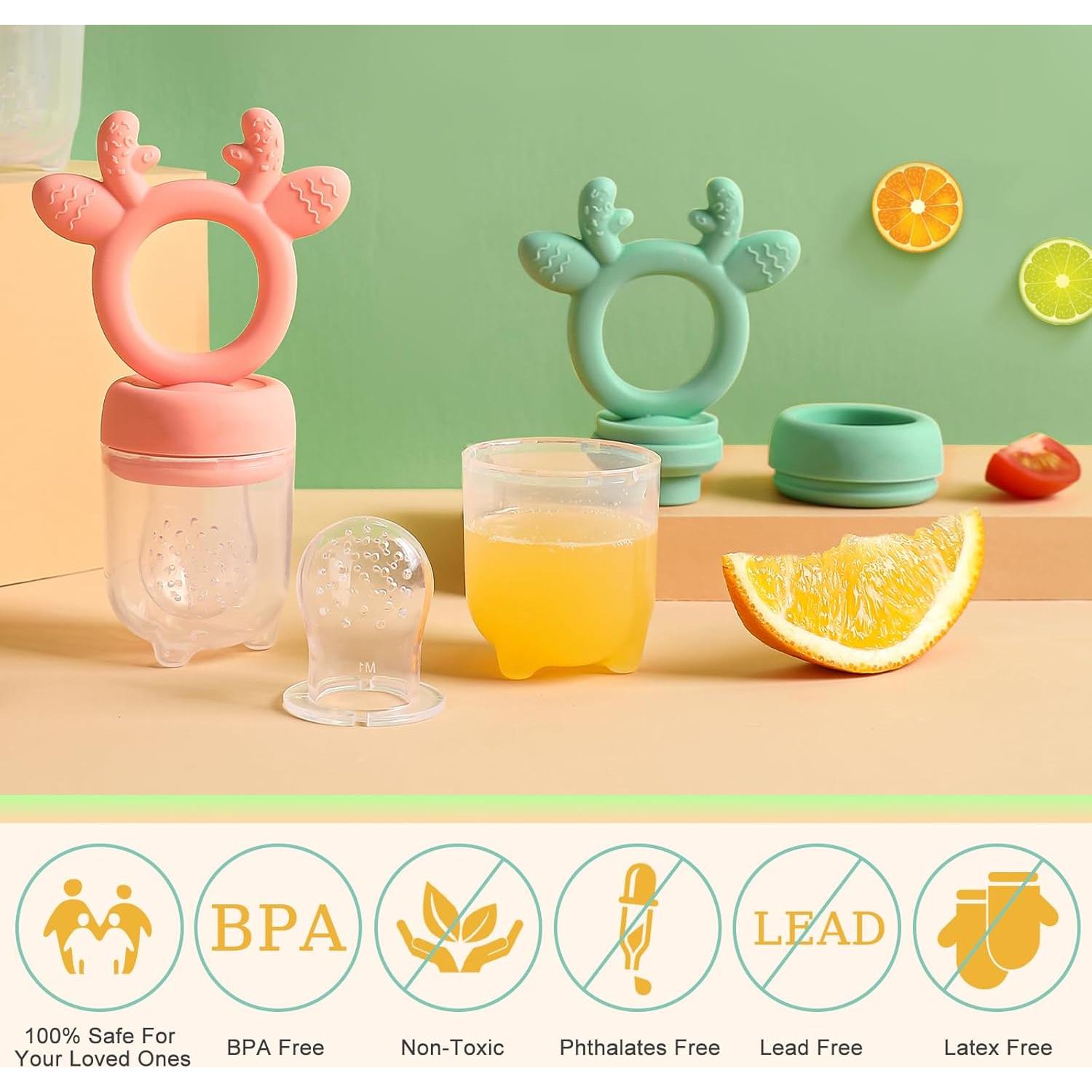 Moldes de Popsicle y Alimentador de Comida Bebé Silicona Verde