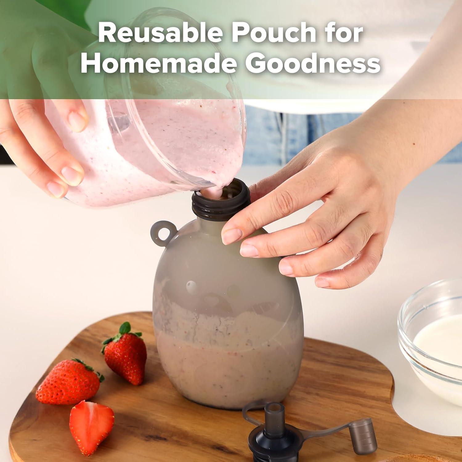 Bolsa de Silicona Reutilizable Haakaa Happii Bear 170g - 2 Unidades