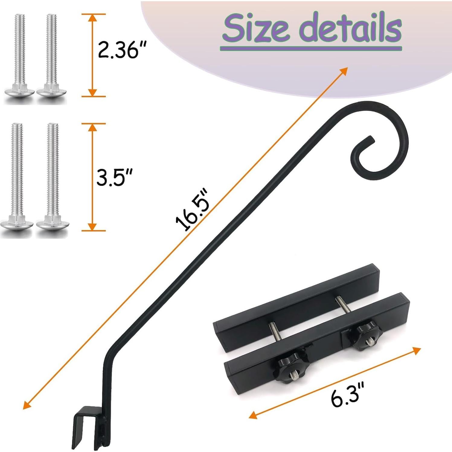 Gancho de Deck NEECONG para Colgar Cestas y Macetas - 15 lbs