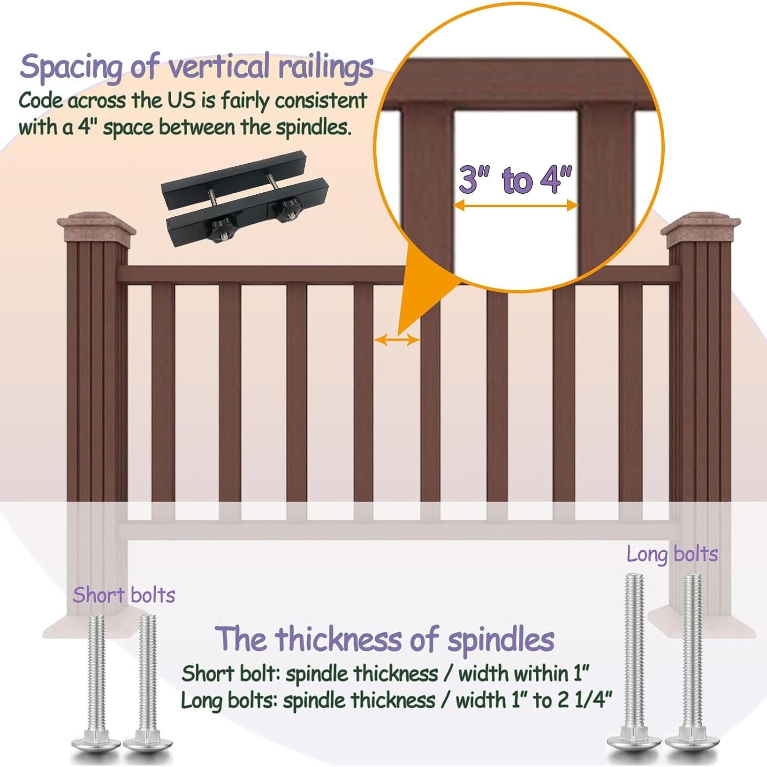 Gancho de Deck NEECONG para Colgar Cestas y Macetas - 15 lbs