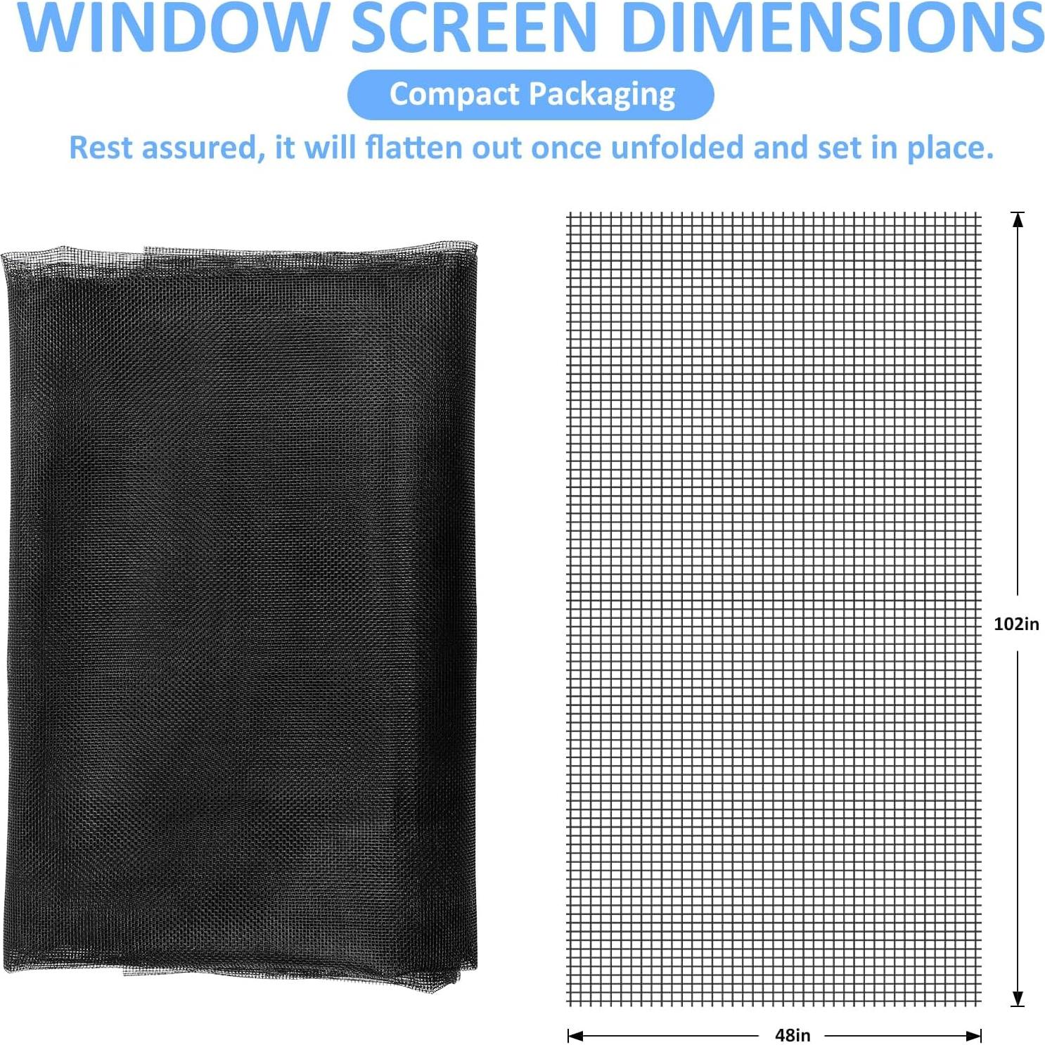Malla de Pantalla de Ventana Amzjjle 121,92x259,08cm Negra