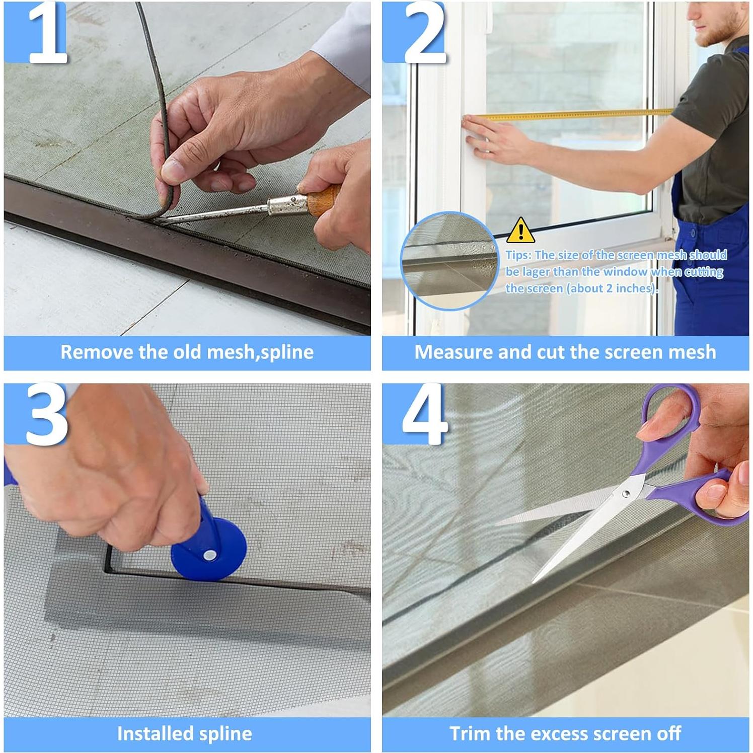 Malla de Pantalla de Ventana Amzjjle 121,92x259,08cm Negra