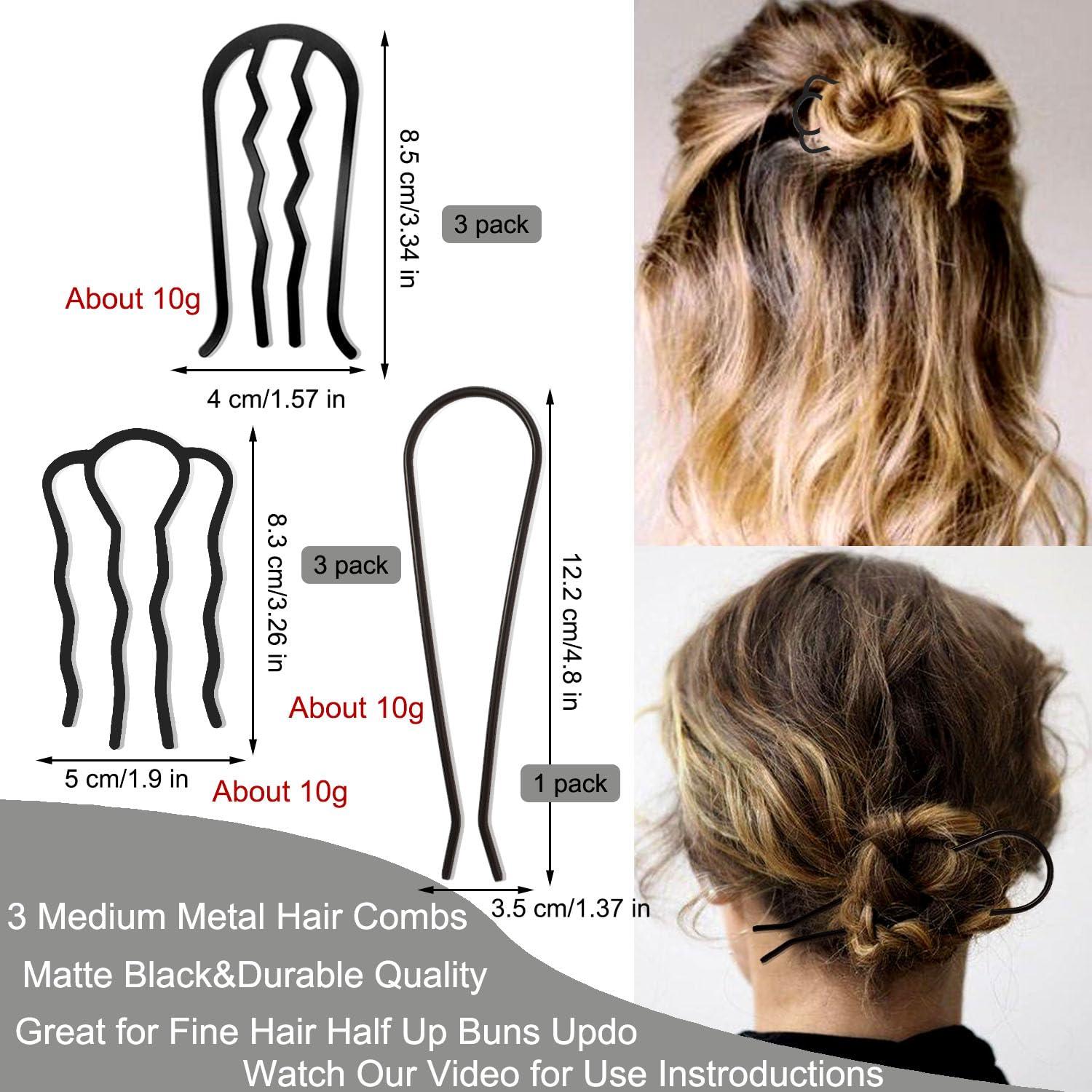 7 Peines Laterales de Metal LAPOHI para Peinados Elegantes