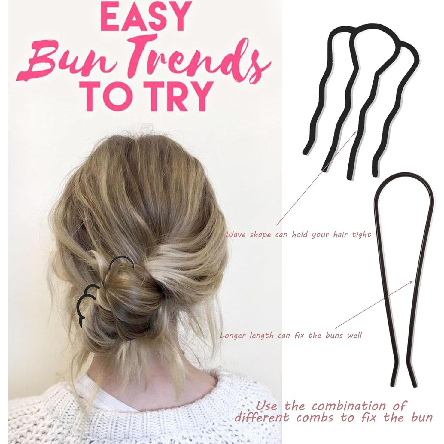 7 Peines Laterales de Metal LAPOHI para Peinados Elegantes