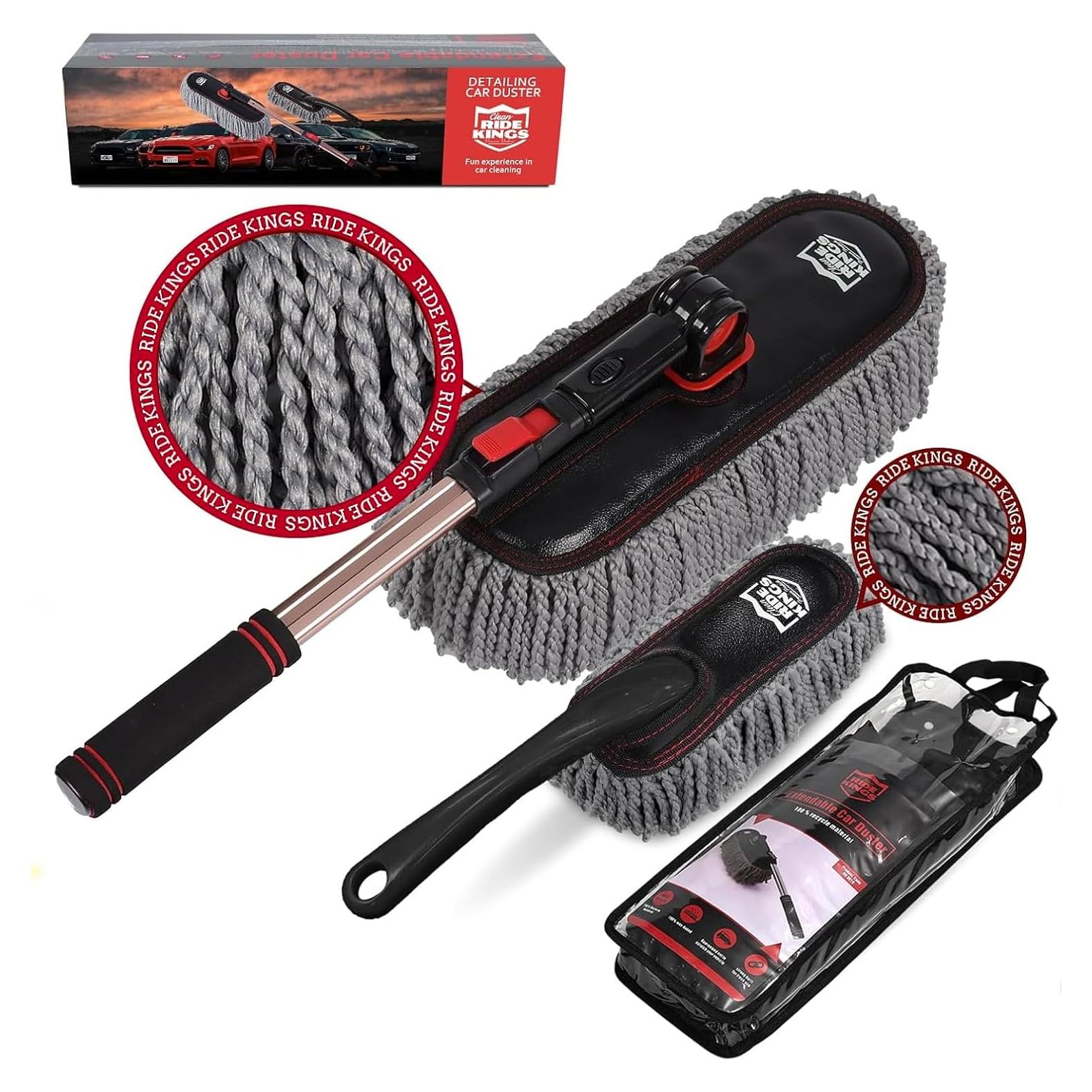 Juego de Limpiadores de Coche RIDE KINGS Microfibra Gris