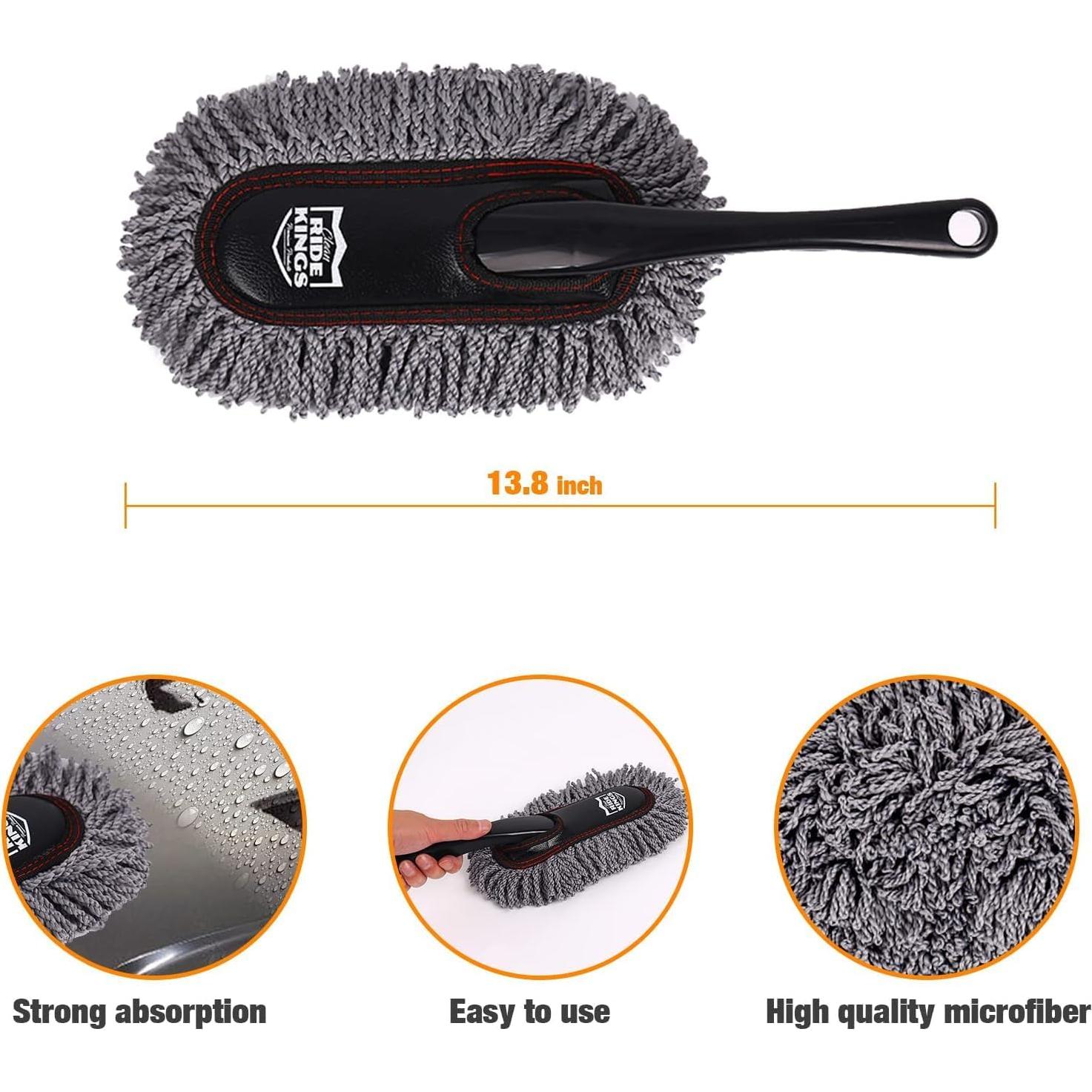 Juego de Limpiadores de Coche RIDE KINGS Microfibra Gris