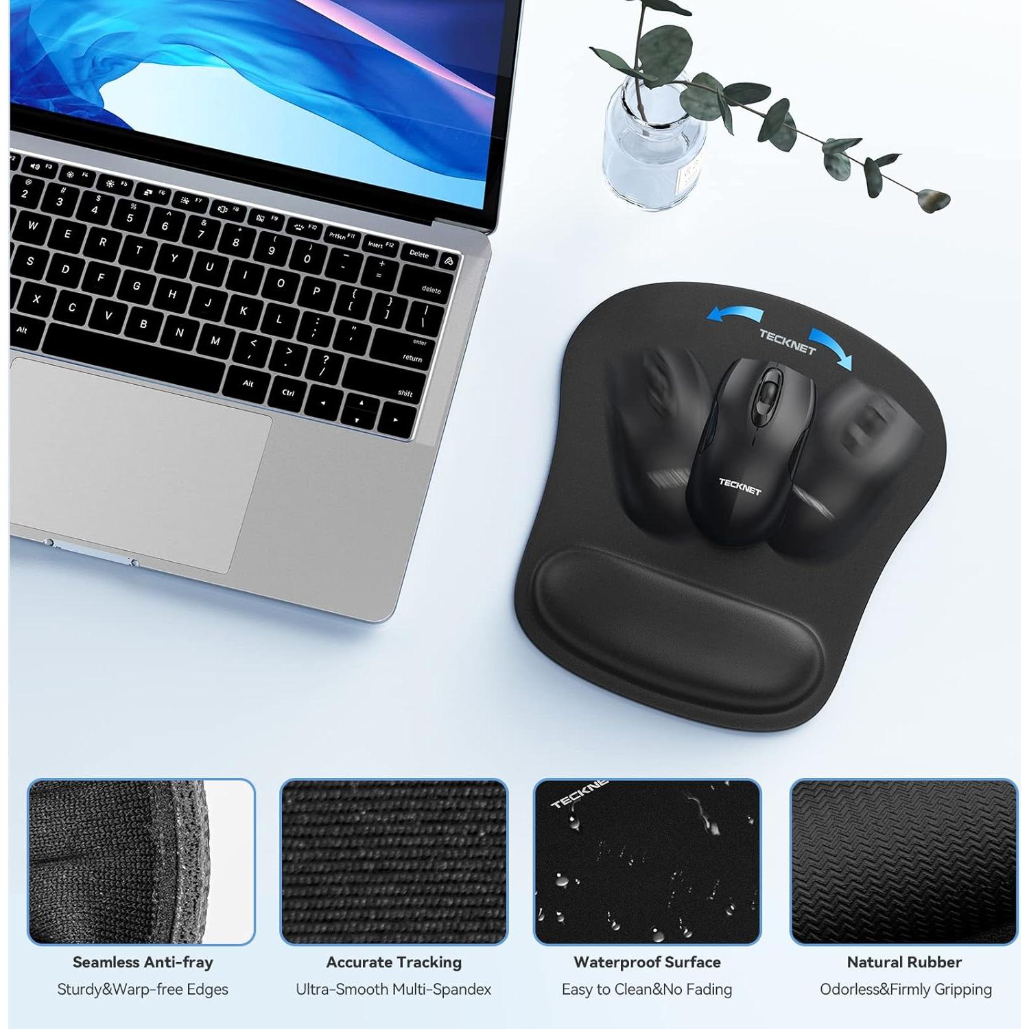 Juego de Reposamuñecas Ergonómico TECKNET G107 Negro