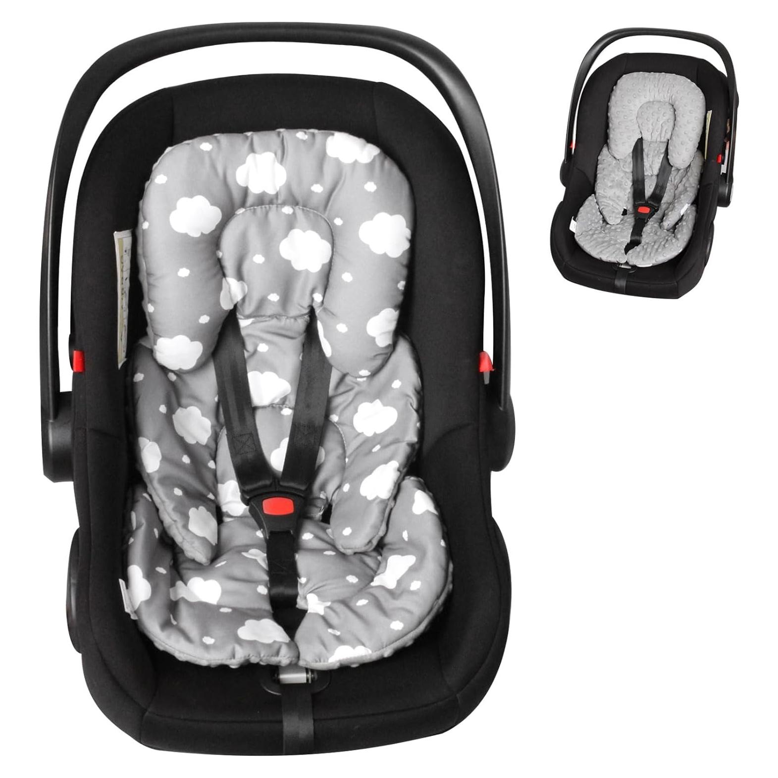 Cojín Inserto Reversible para Asiento de Auto Bebé Boryokun Gris