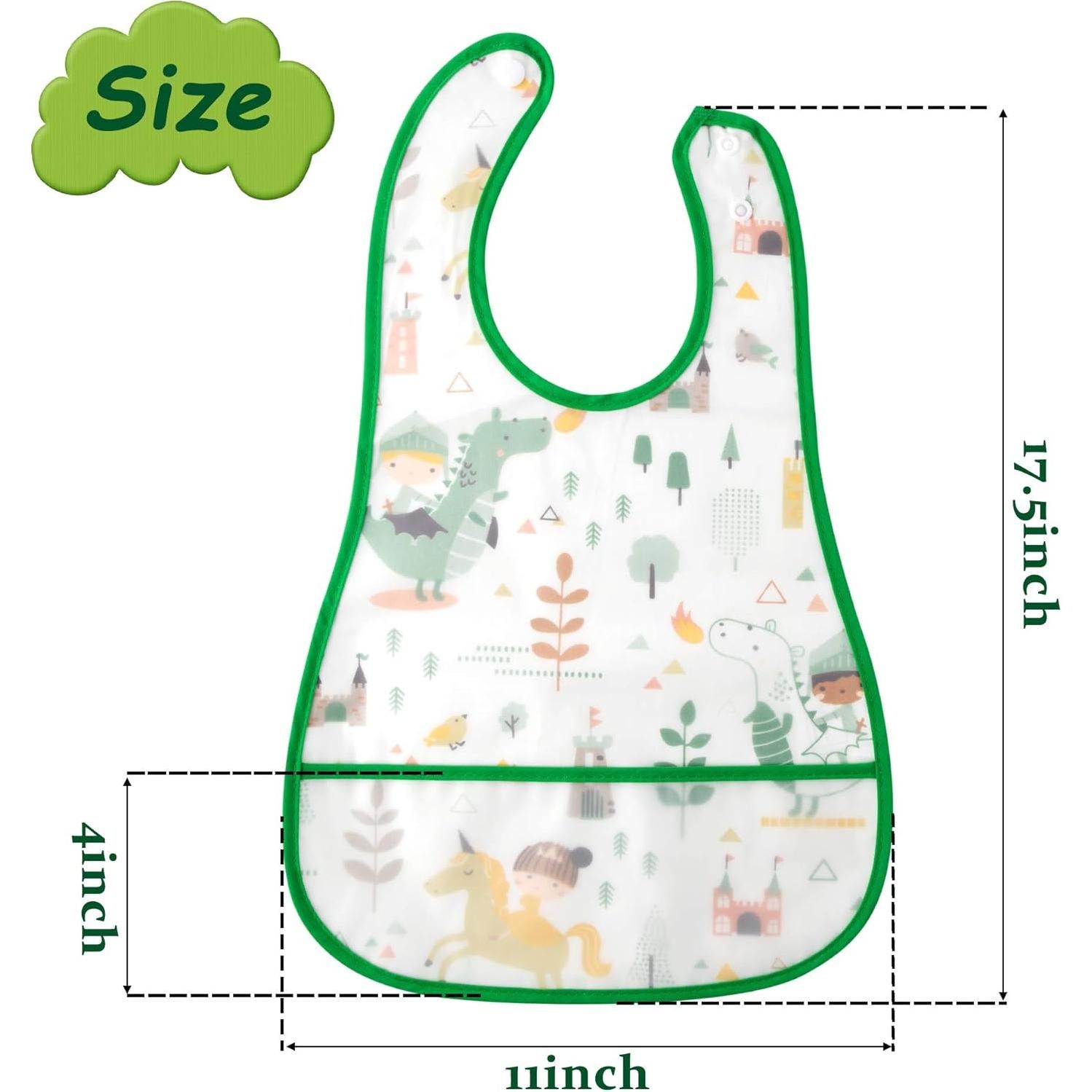 Set de 5 Baberos Impermeables R HORSE para Bebés 6-24 Meses