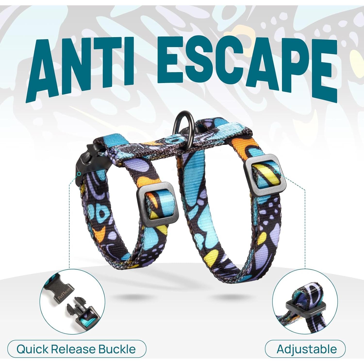 Arnés y Correa para Gato PetThem Ajustable a Prueba de Escape