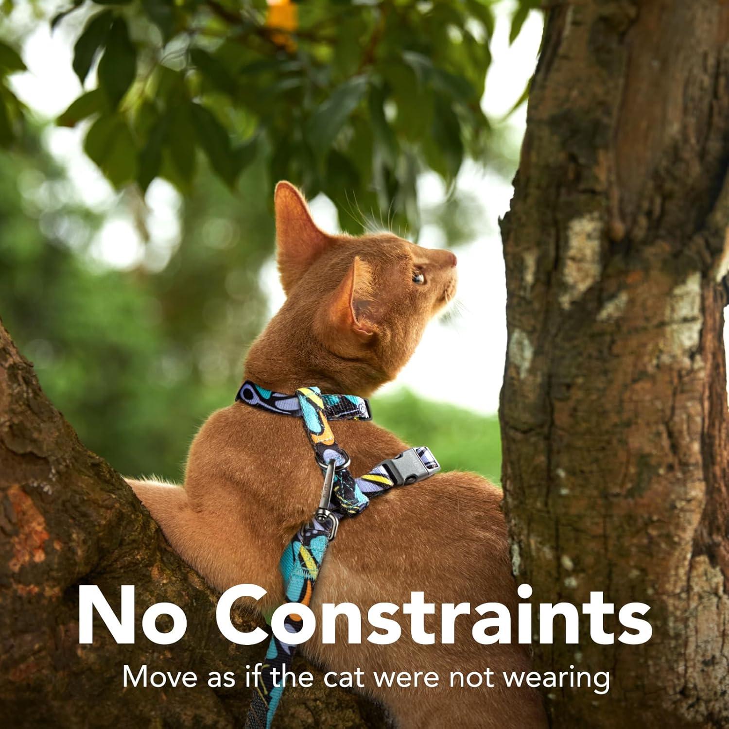 Arnés y Correa para Gato PetThem Ajustable a Prueba de Escape