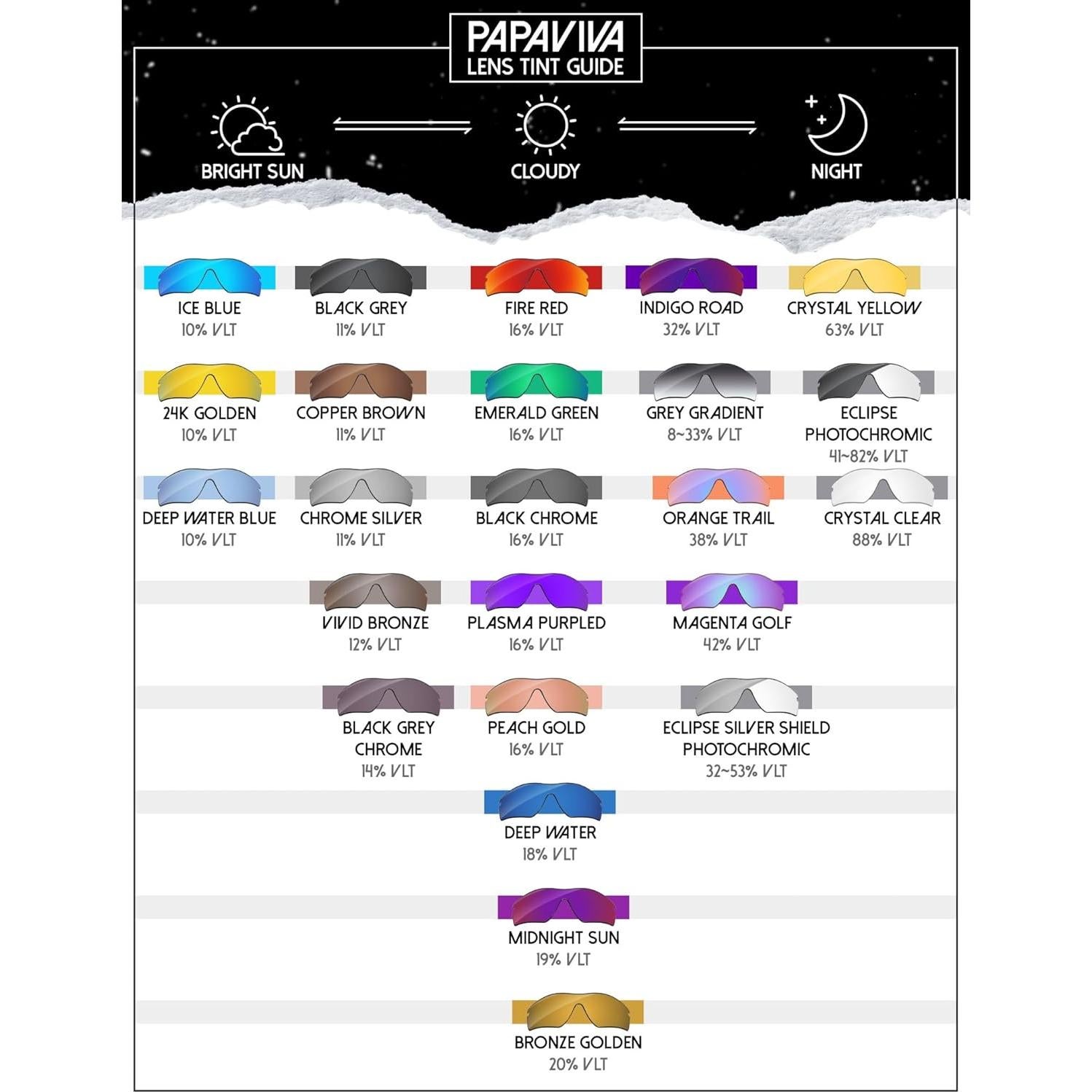 Lentes de Reemplazo PapaViva para Gafas Oakley Siphon OO9429 64mm