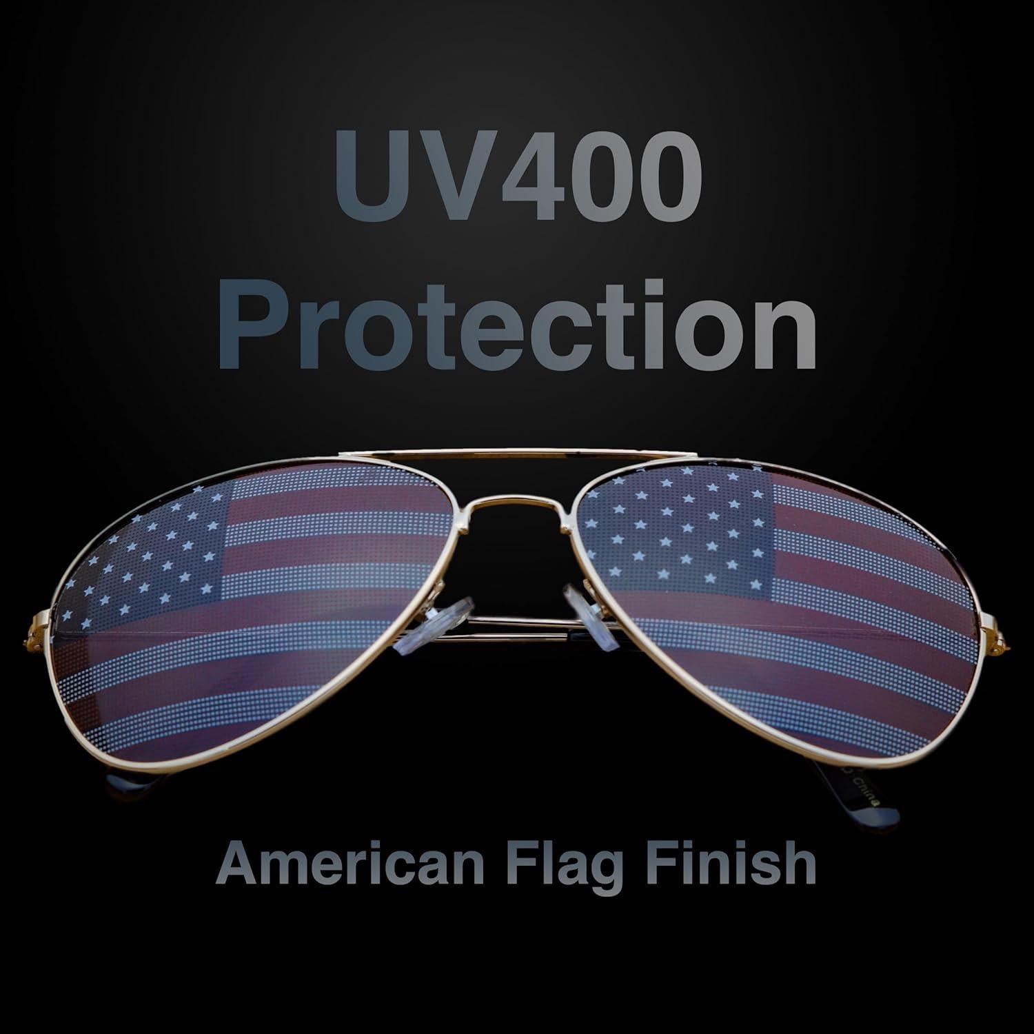 Gafas de sol decorativas con espejo Goson - UV400, doradas