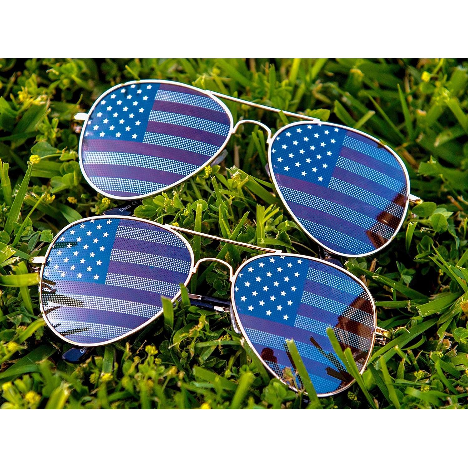 Gafas de sol decorativas con espejo Goson - UV400, doradas