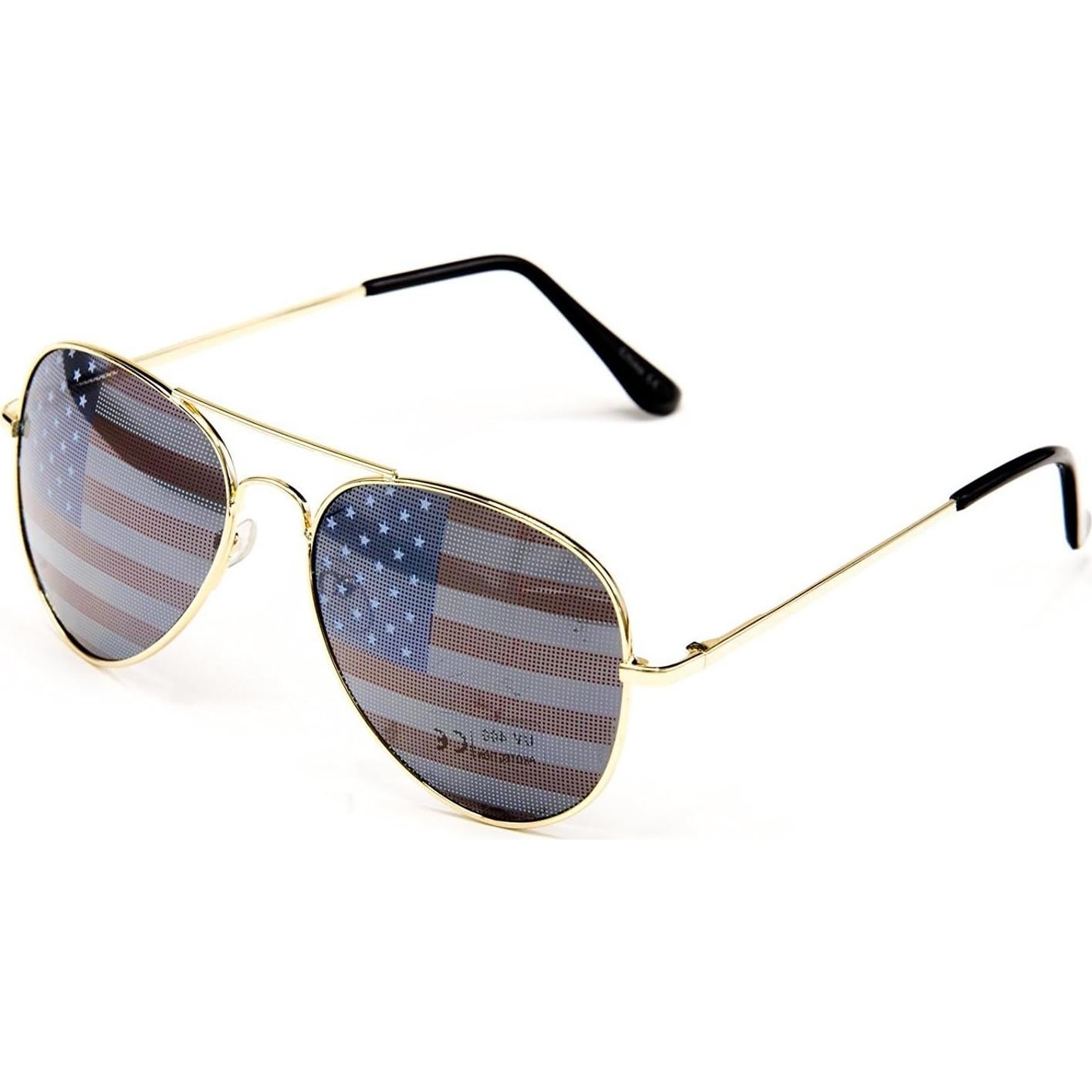 Gafas de sol decorativas con espejo Goson - UV400, doradas