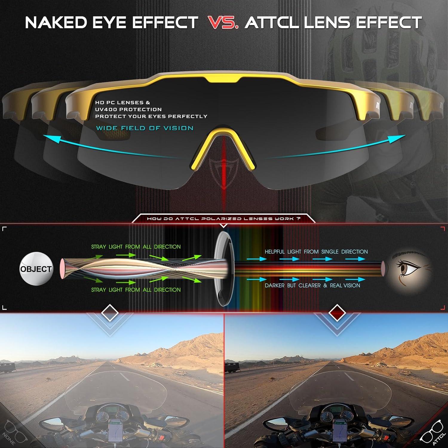 Gafas de Sol Deportivas ATTCL KC11 para Ciclismo UV400
