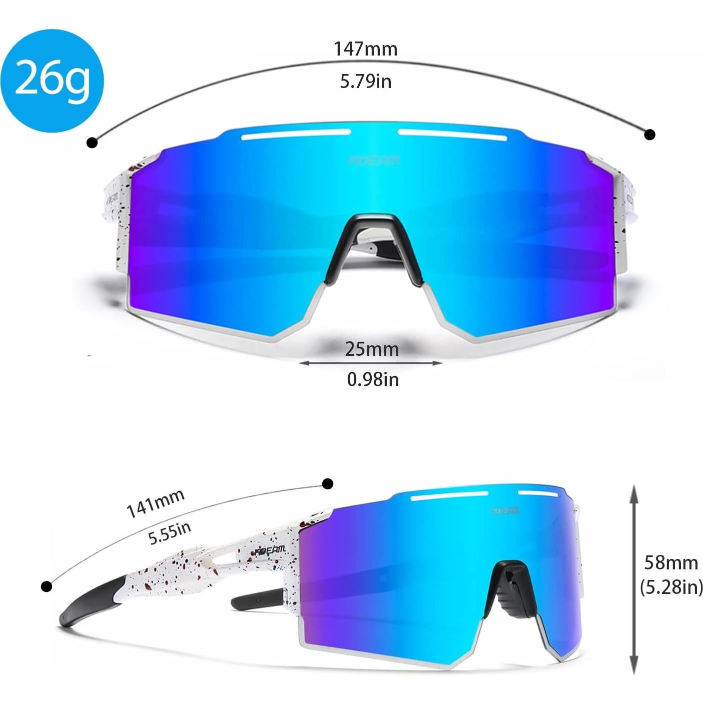 Gafas de sol deportivas polarizadas IKTOD C-01 UV400 unisex