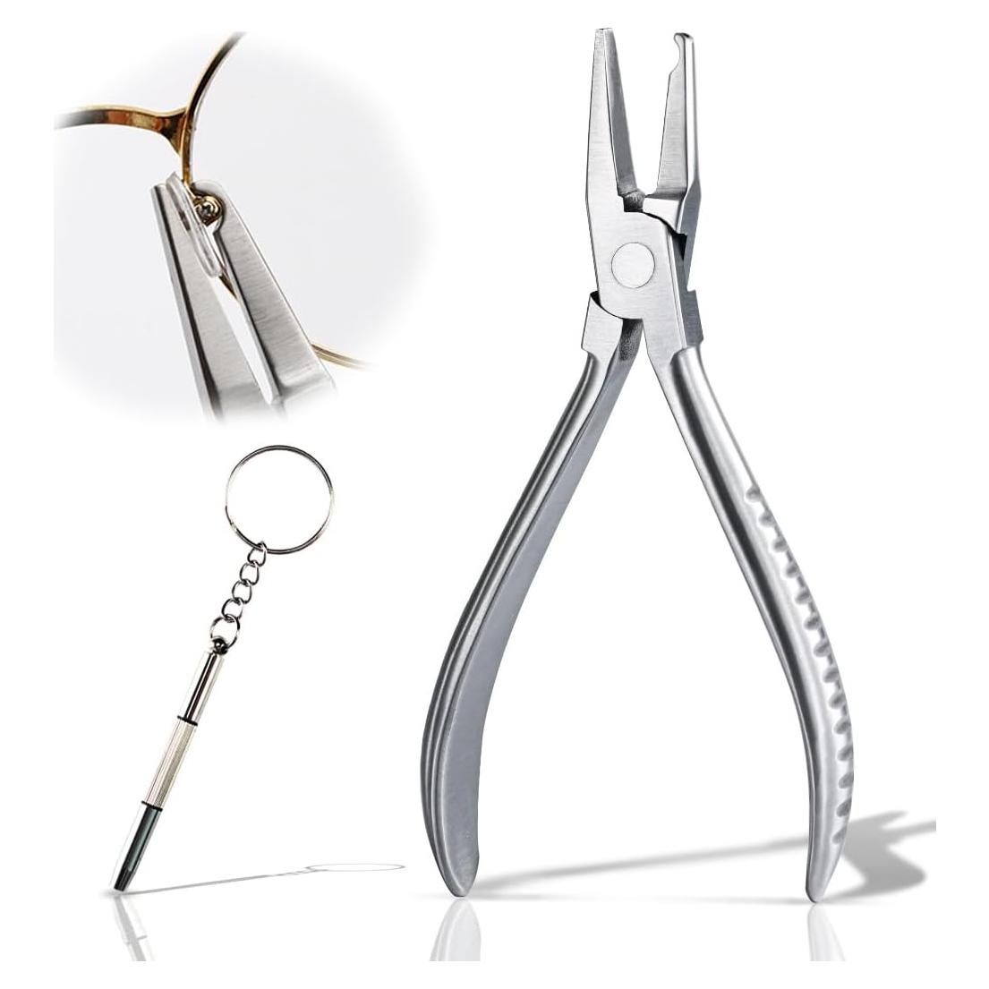 Kit de Reparación de Gafas iGeyzoe con Alicates y Destornillador