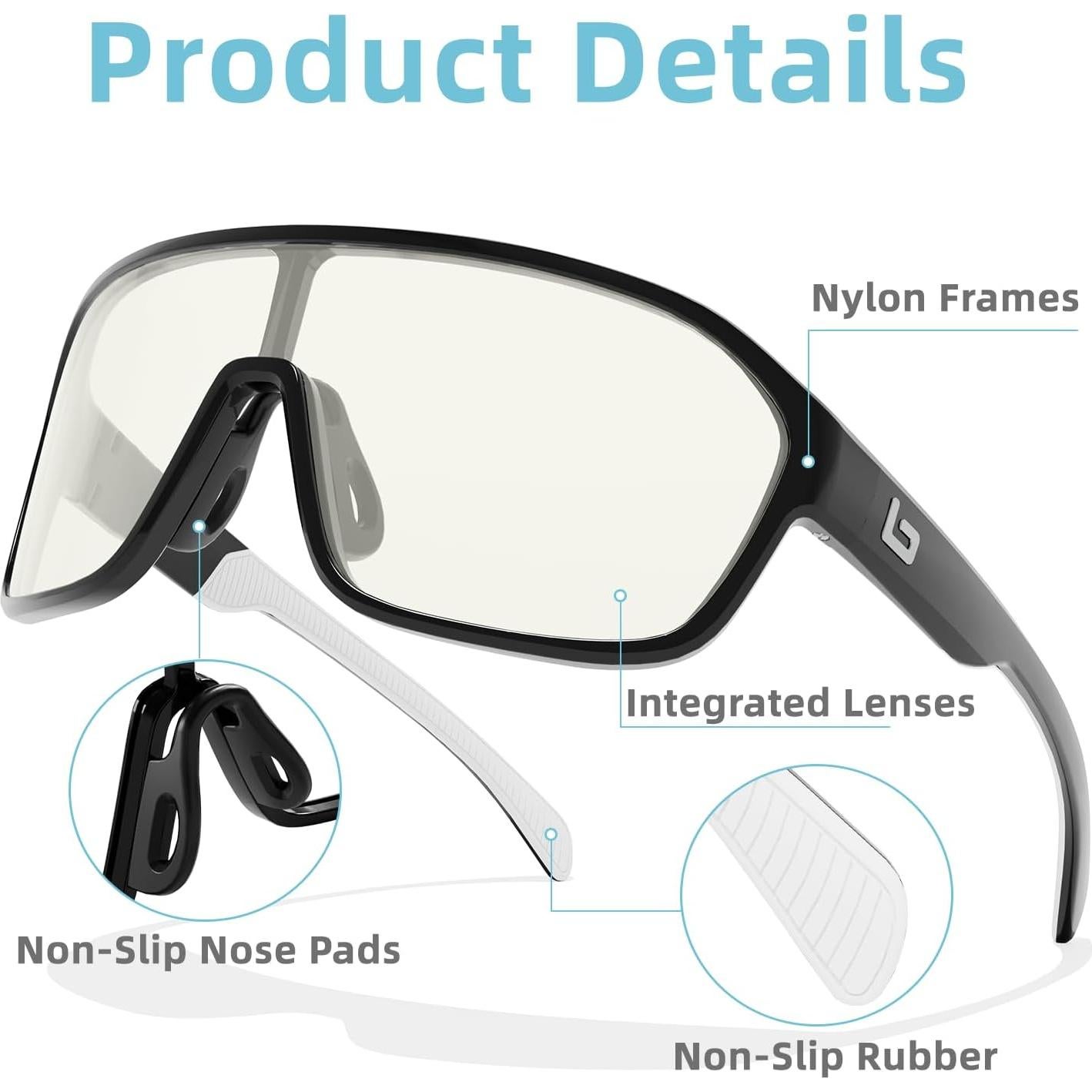 Gafas de sol polarizadas B.N.U.S unisex UV400 marco TR90