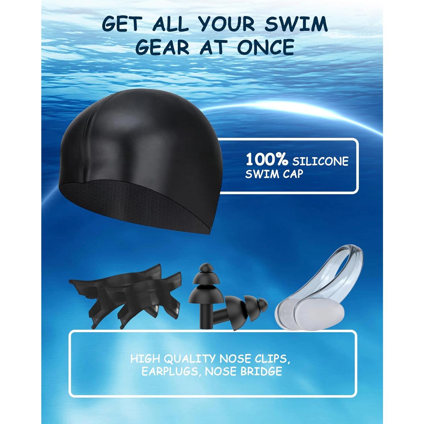 Gafas de Natación para Niños Hurdilen con Gorro y Accesorios