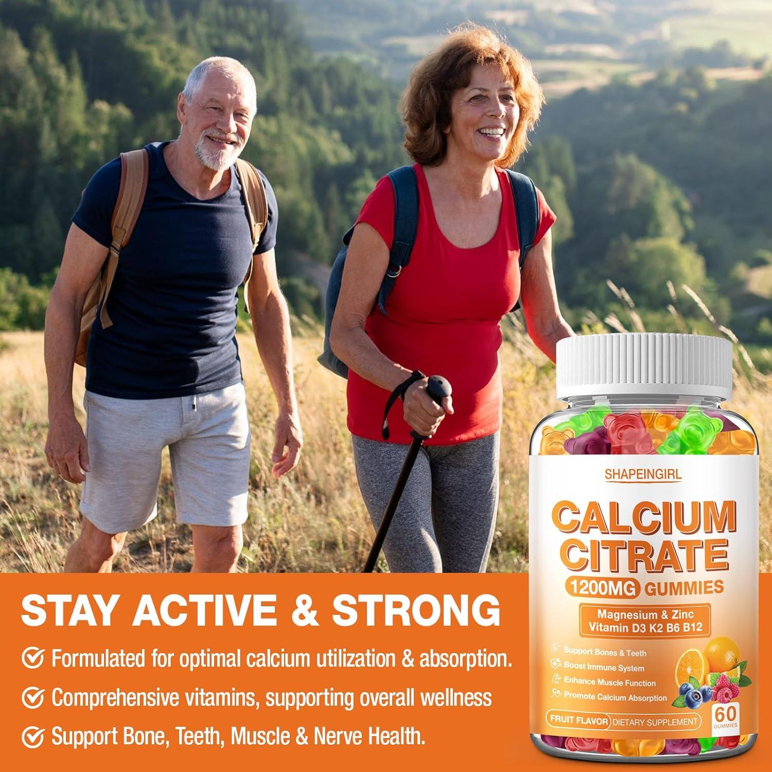 Gomitas de Calcio Citrato SHAPEINGIRL 1200 mg 60 Unidades