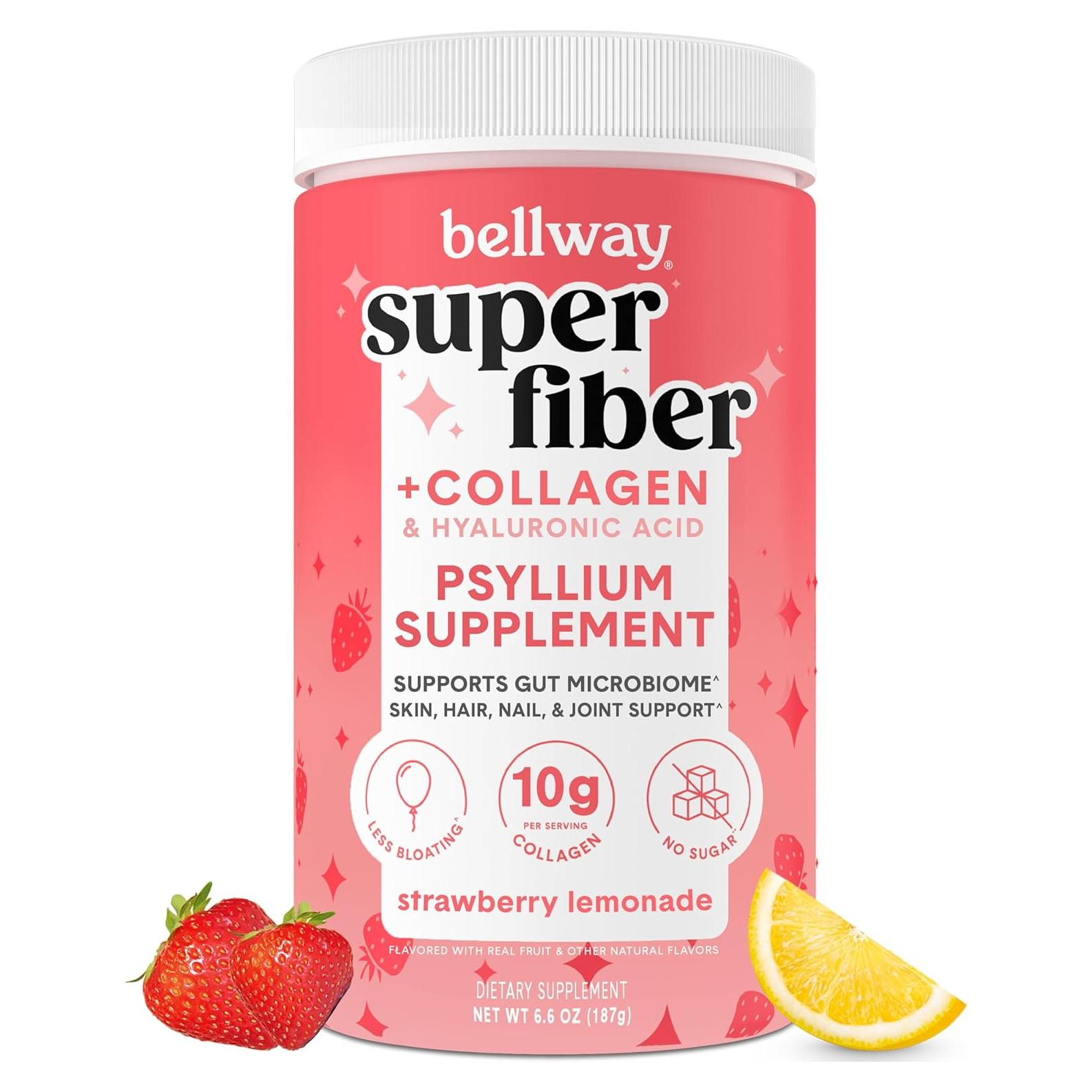 Polvo de Super Fibra Bellway con Colágeno - Limonada de Fresa