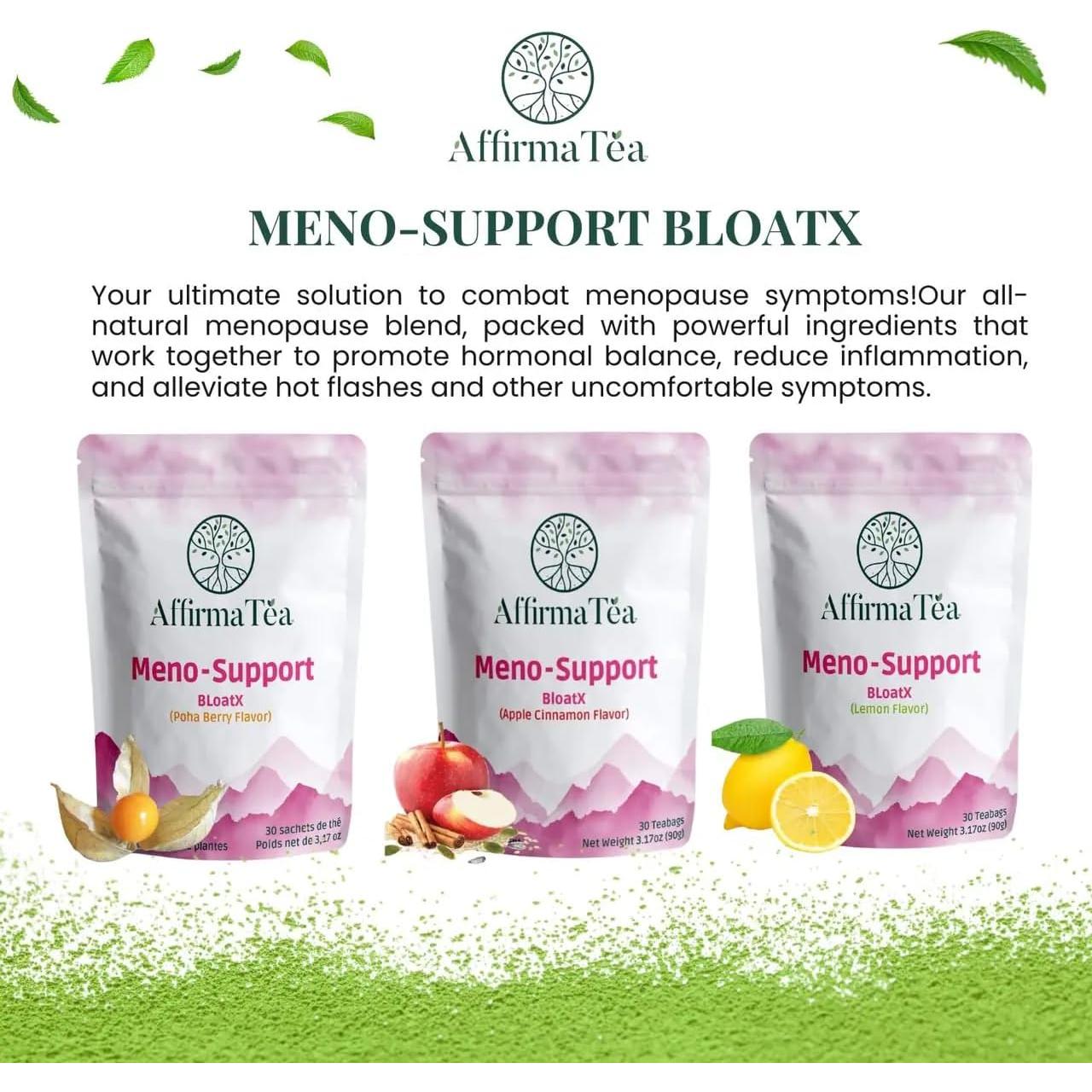 Té Alivio Menopausia AffirmaTea BloatX 30 Bolsitas Sabor Manzana Canela