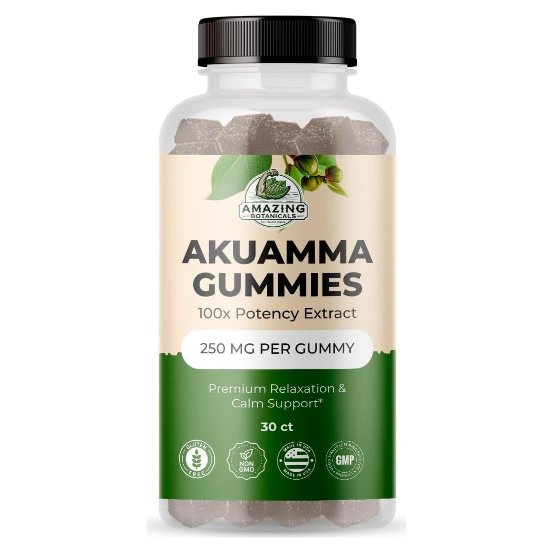 Gomitas de Akuamma Amazing Botanicals 250MG 30 unidades