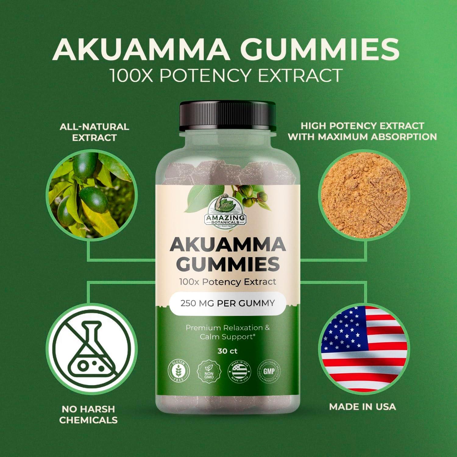 Gomitas de Akuamma Amazing Botanicals 250MG 30 unidades