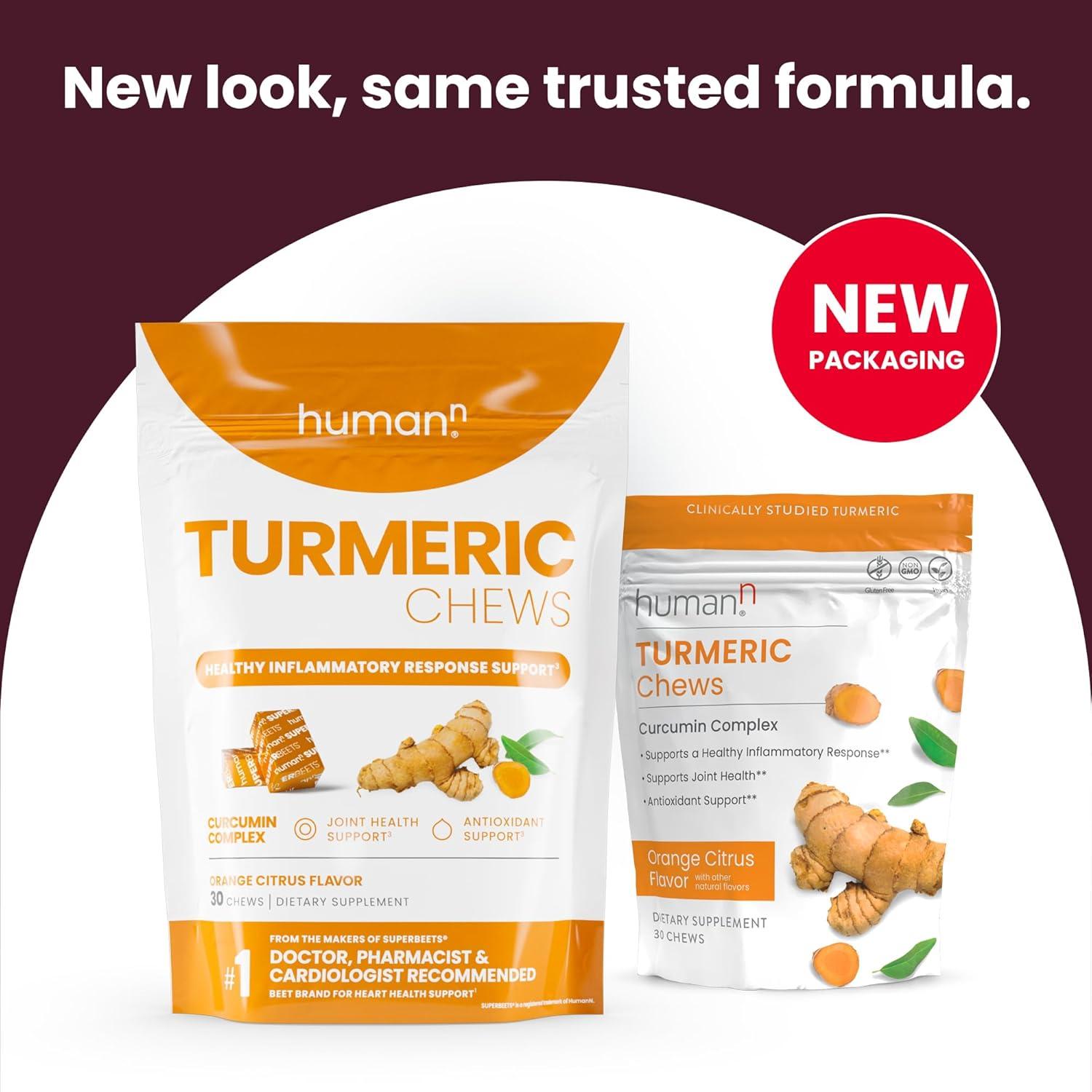 Suplemento Masticables Cúrcuma HumanN 30 Contenido Sabor Naranja