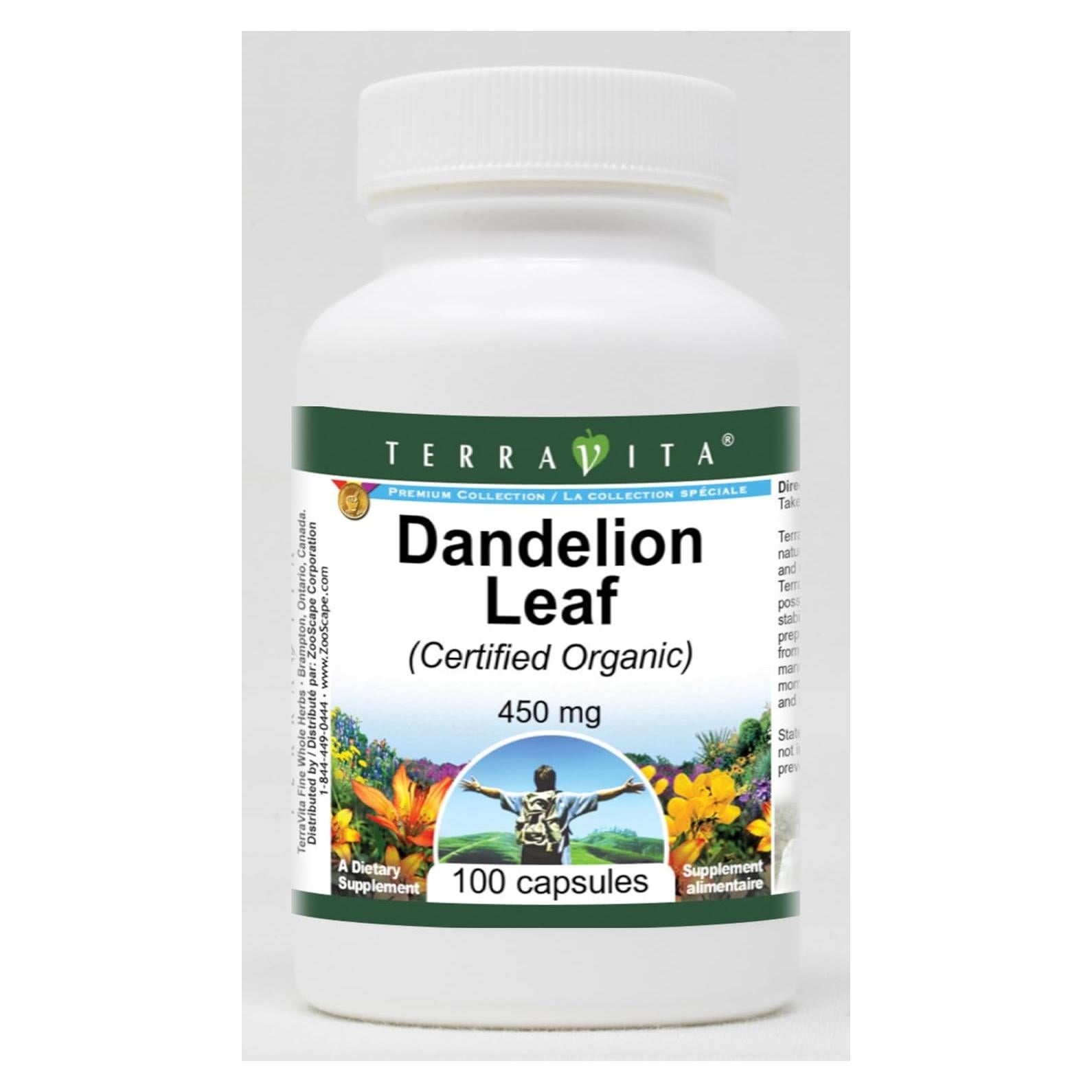 Cápsulas de Diente de León Orgánico TerraVita 450 mg - 100 Unidades