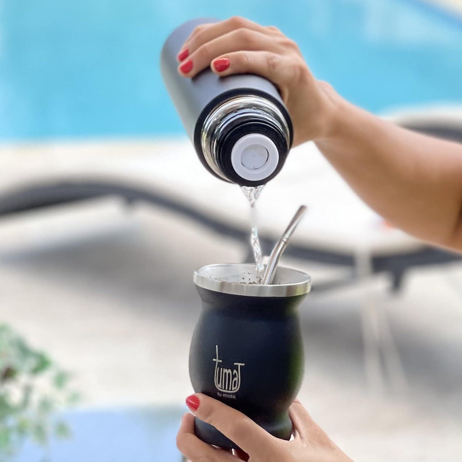 Kit Completo de Yerba Mate TUMA TU MATE - Acero Inoxidable Negro