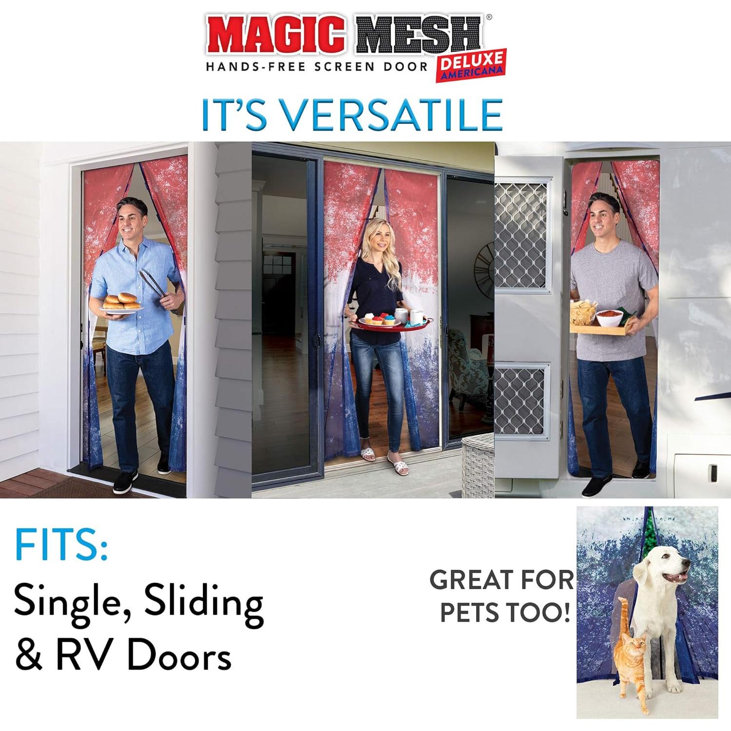 Puerta de Pantalla Magnética Magic Mesh Americana 2 Pack