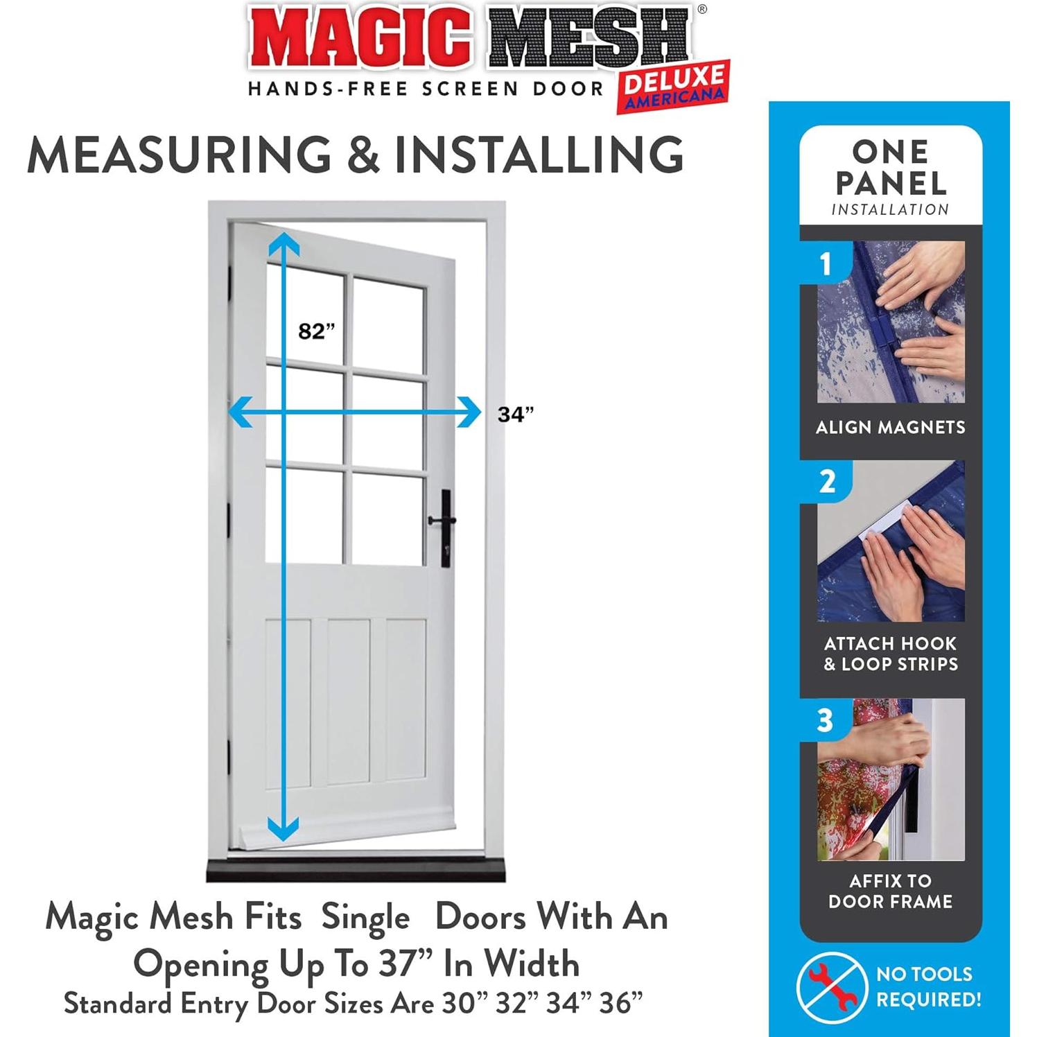 Puerta de Pantalla Magnética Magic Mesh Americana 2 Pack
