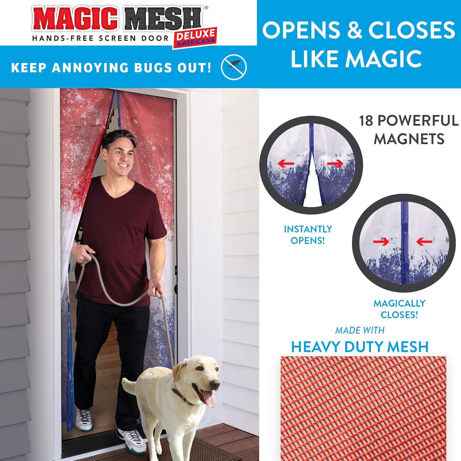 Puerta de Pantalla Magnética Magic Mesh Americana 2 Pack