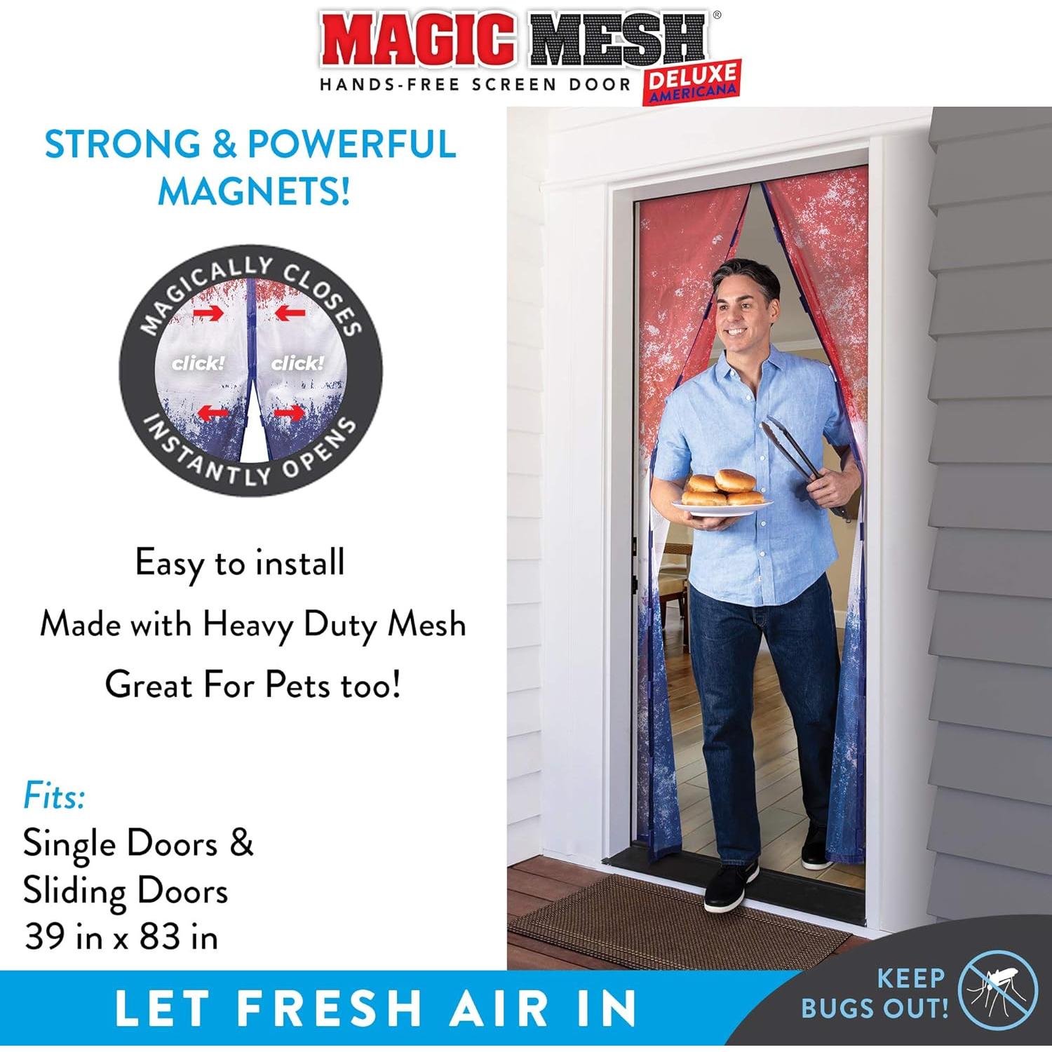 Puerta de Pantalla Magnética Magic Mesh Americana 2 Pack